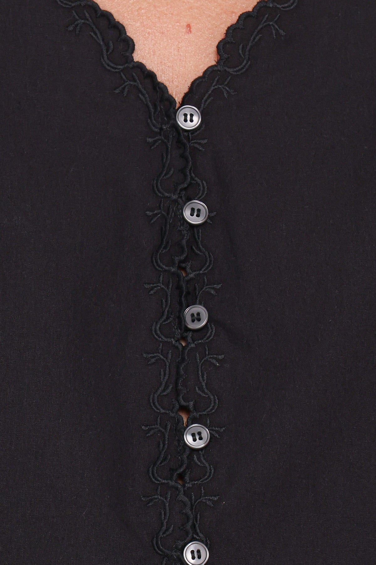 Lori Lace Trim Top in Black – view 6 of 6