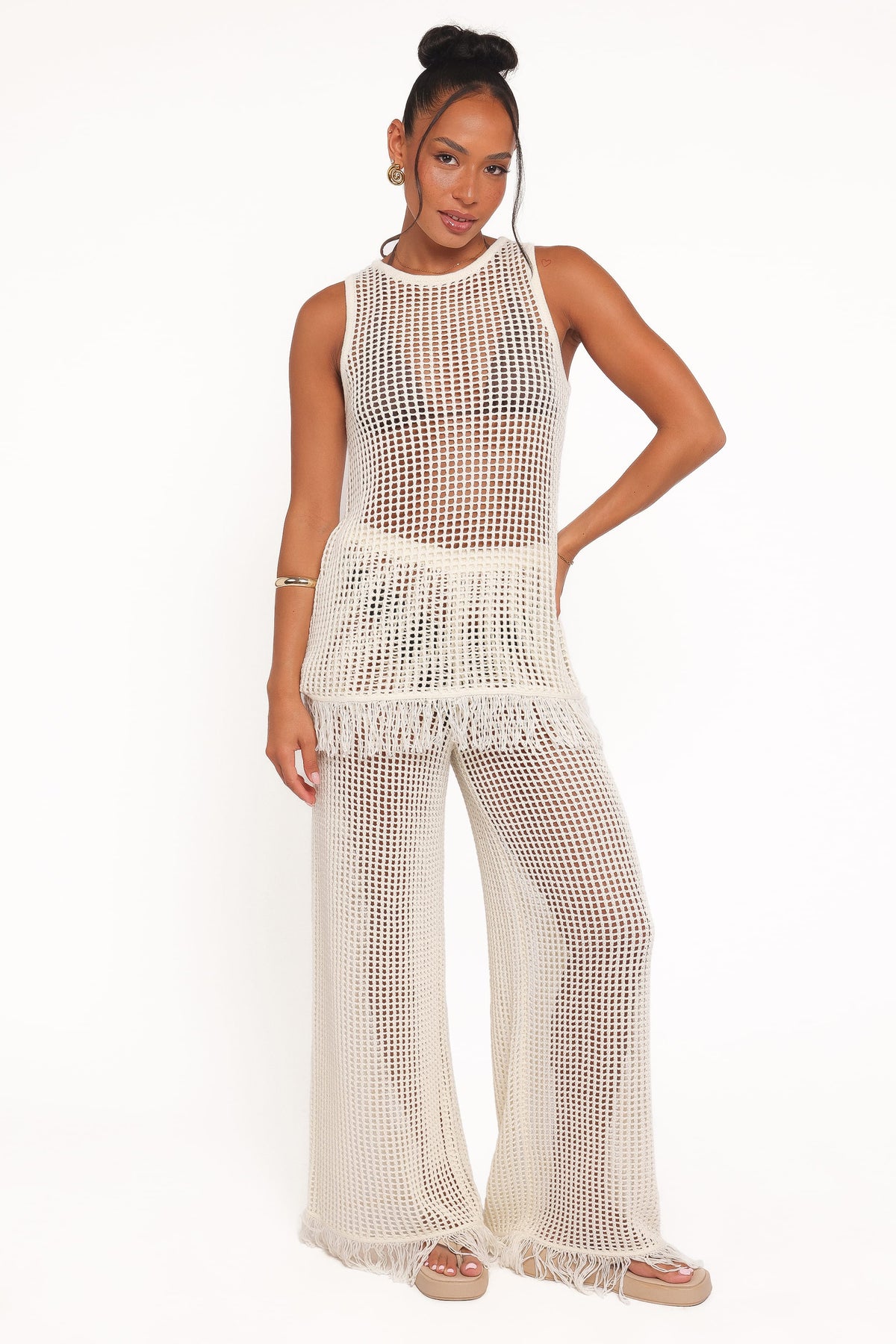 Lorna Knitted Top in Off White – view 6 of 8