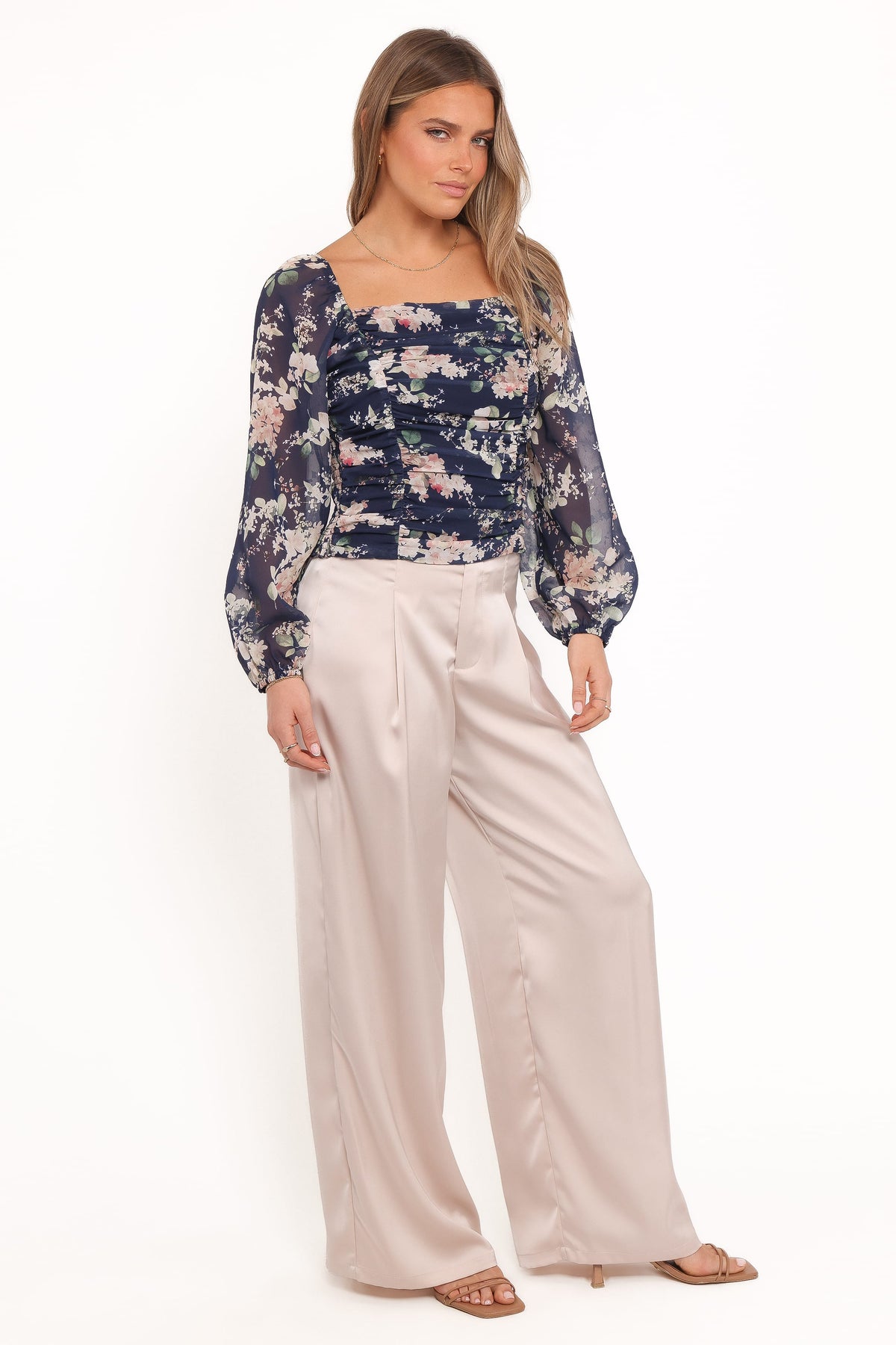 Maia Long Sleeve Top in Navy Floral – view 6 of 7
