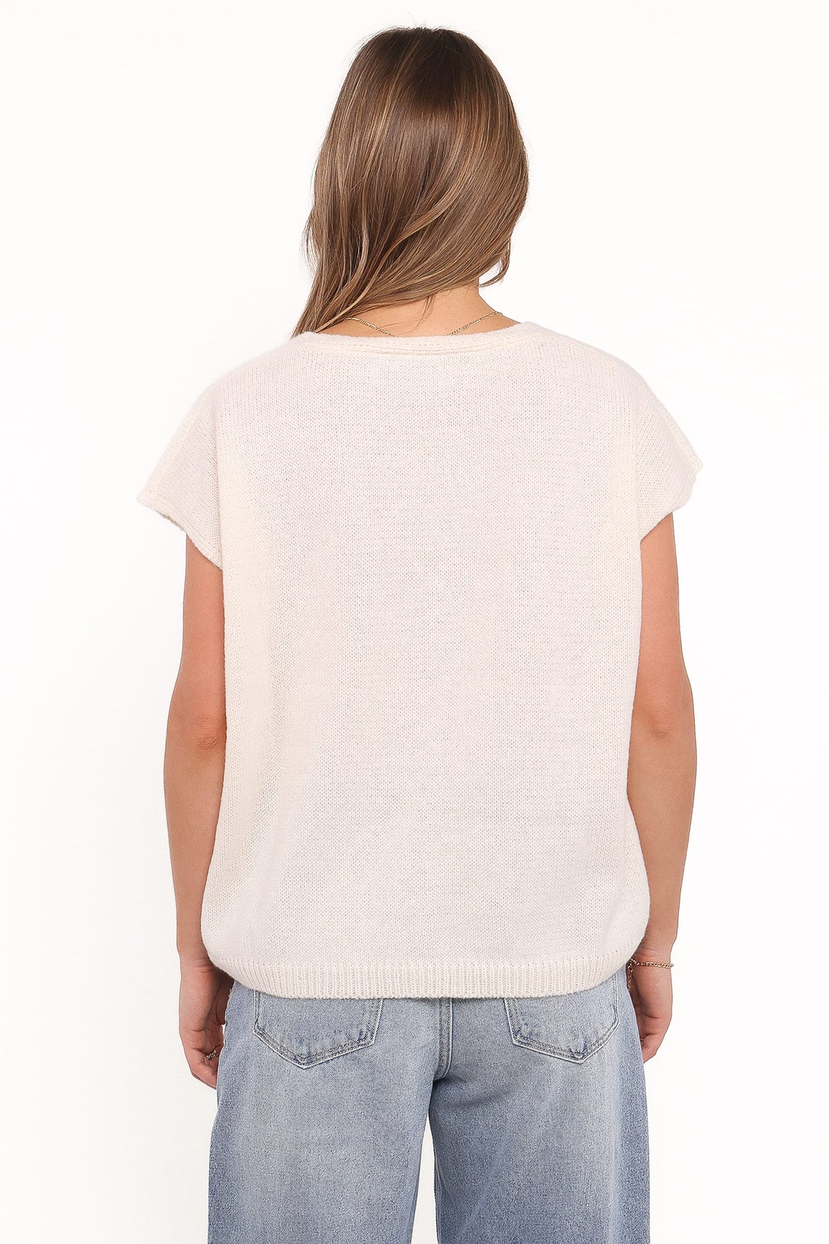 Mariana Knit Vest in Cream – view 4 of 6