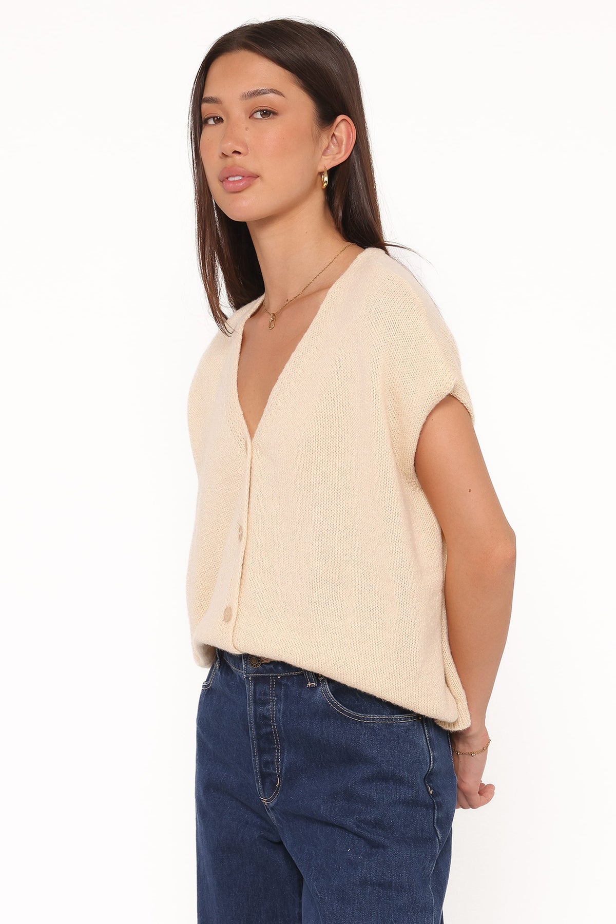 Mariana Knit Vest in Lemon – view 5 of 6