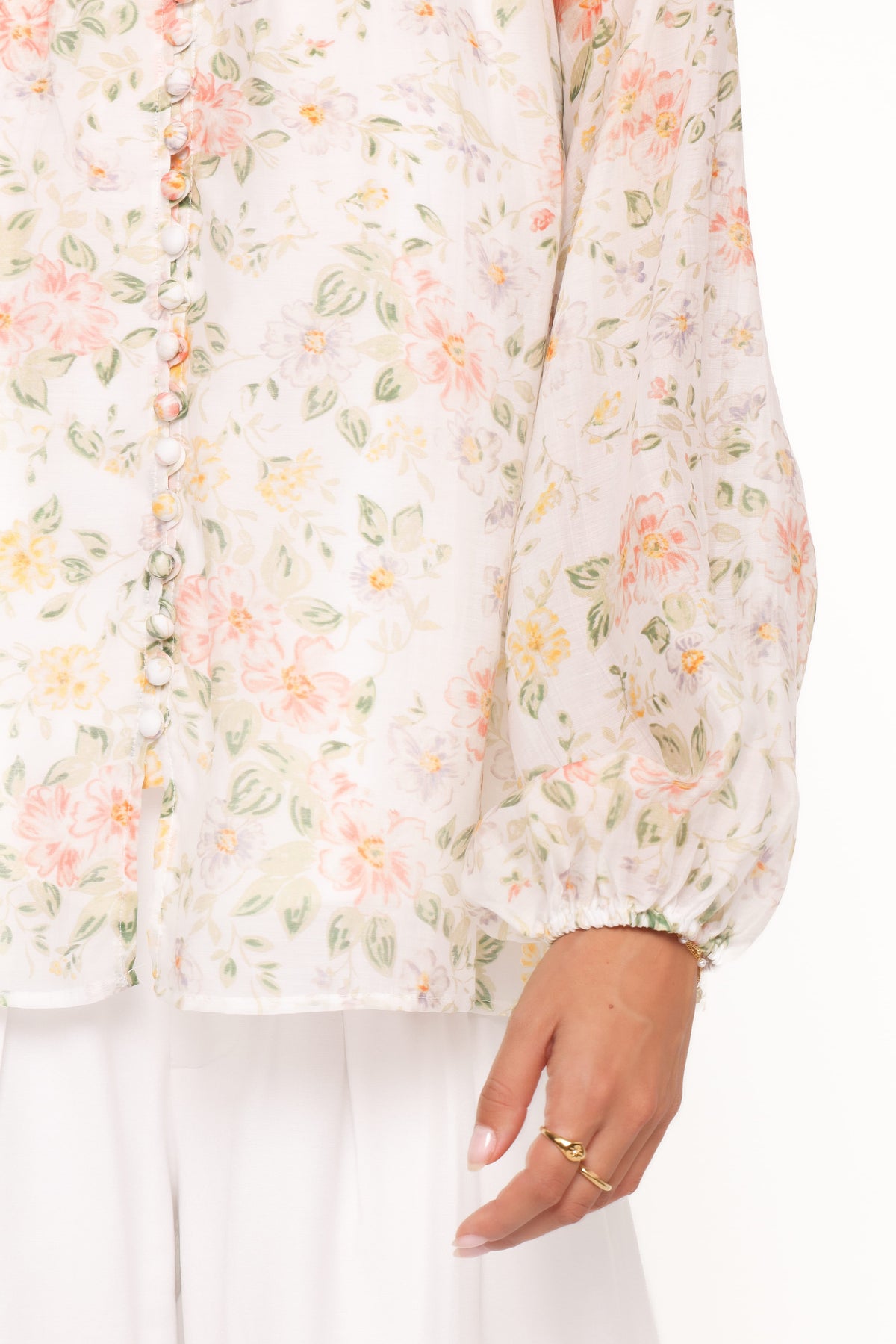 Marni Top in White Multi Floral – view 8 of 9