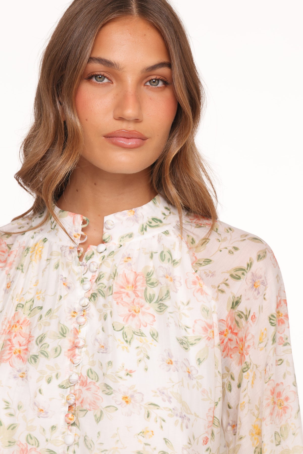 Marni Top in White Multi Floral – view 3 of 9