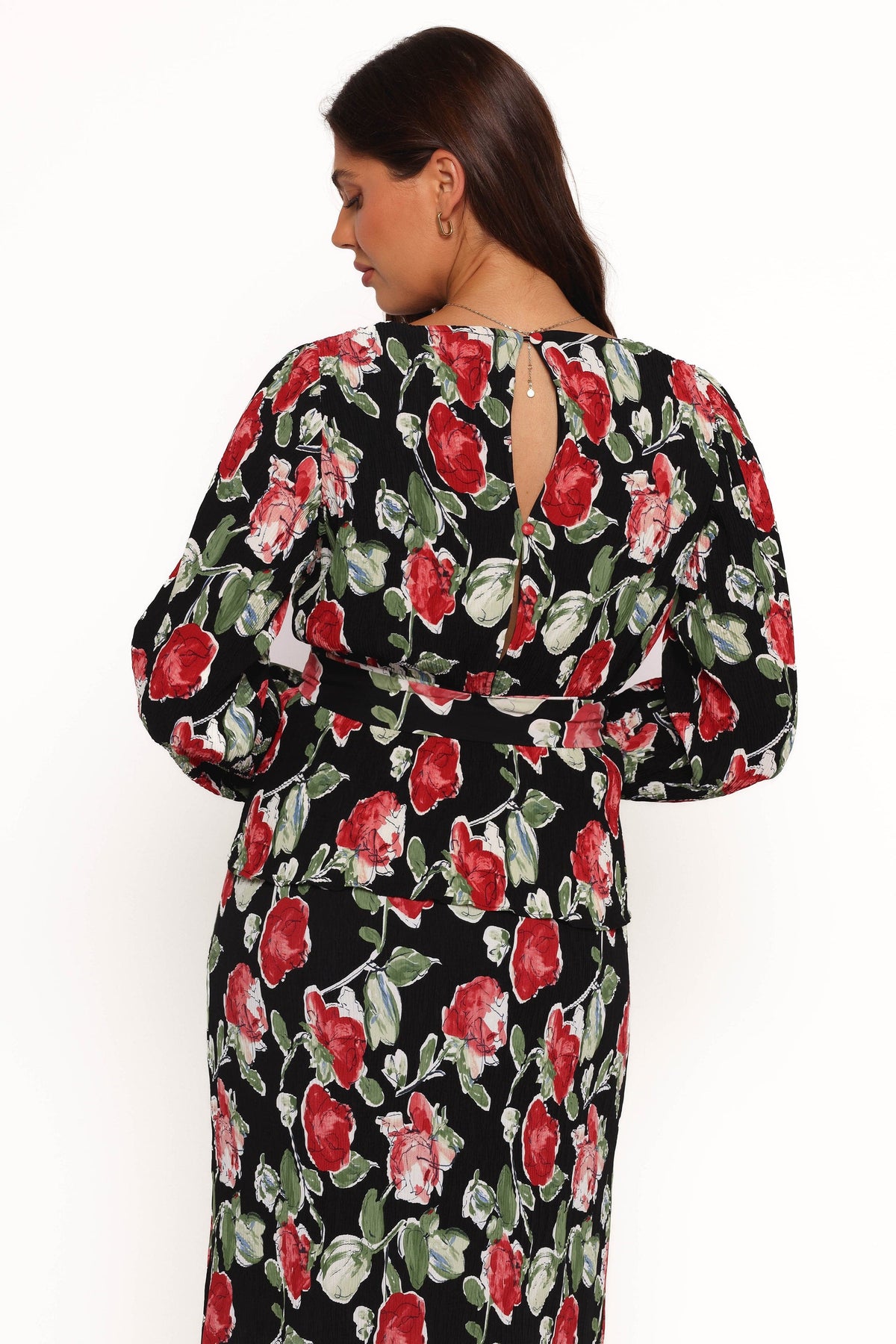 Minelli Pleat Top in Black Rose – view 4 of 8