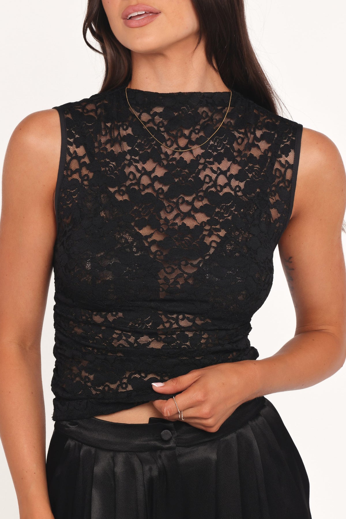 Nissa Lace Top in Black – view 1 of 6