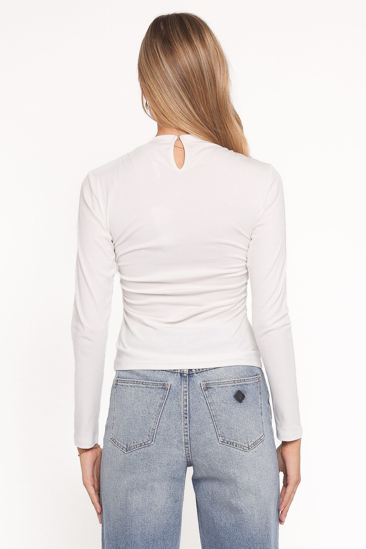 Nissa Long Sleeve Top in White – view 4 of 7