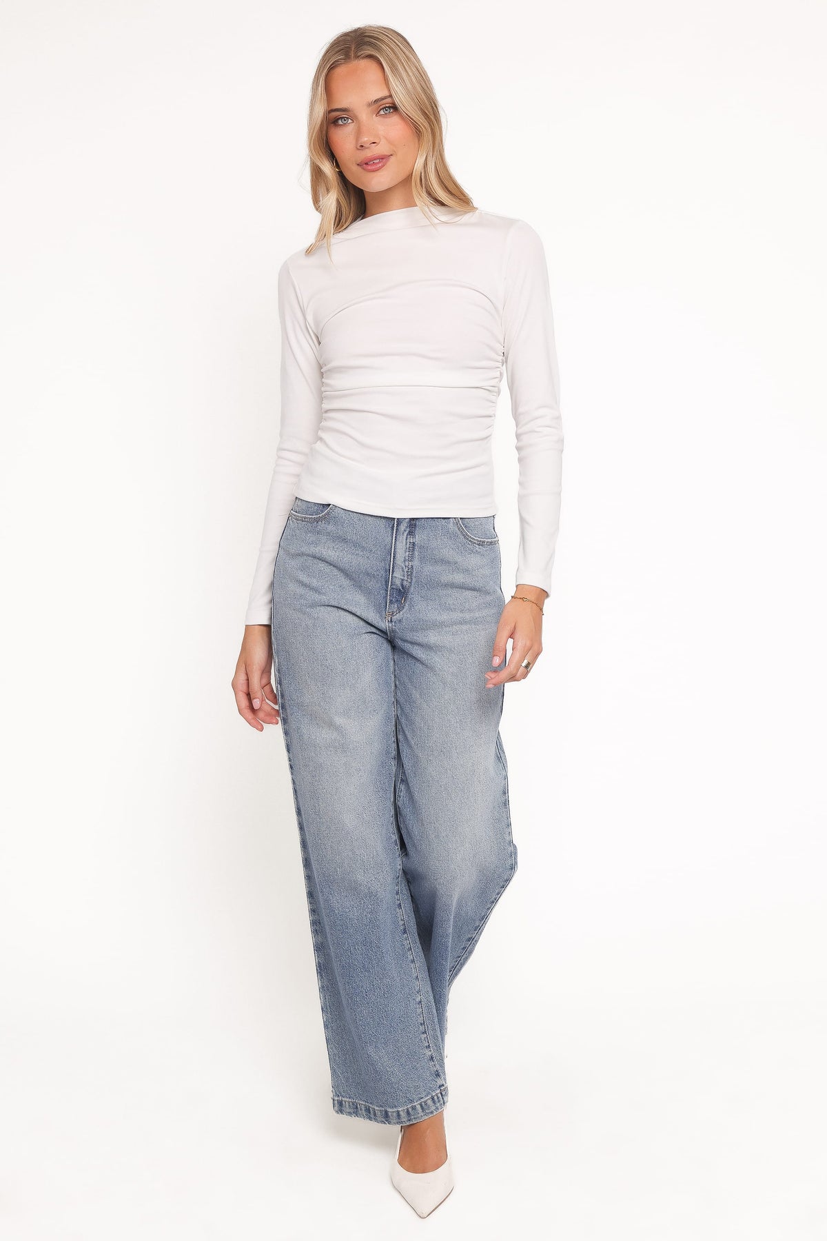 Nissa Long Sleeve Top in White – view 5 of 7