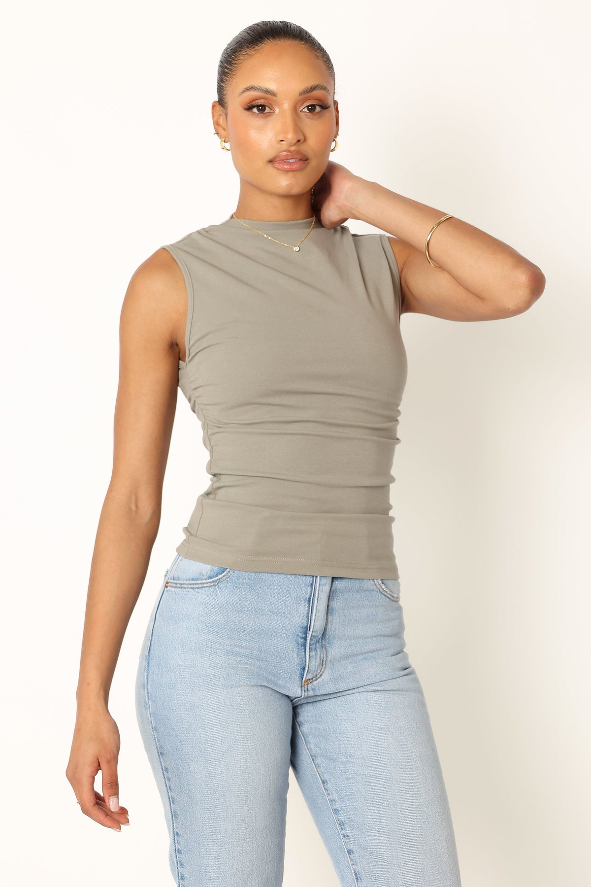 Nissa Top in Olive – view 3 of 15