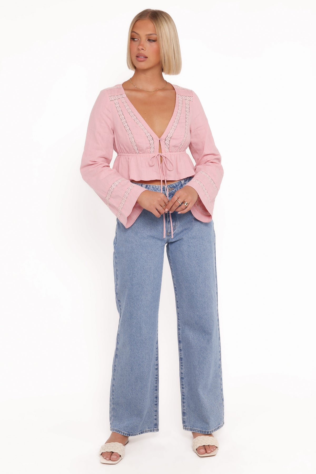 Reed Long Sleeve Top in Pink – view 3 of 7