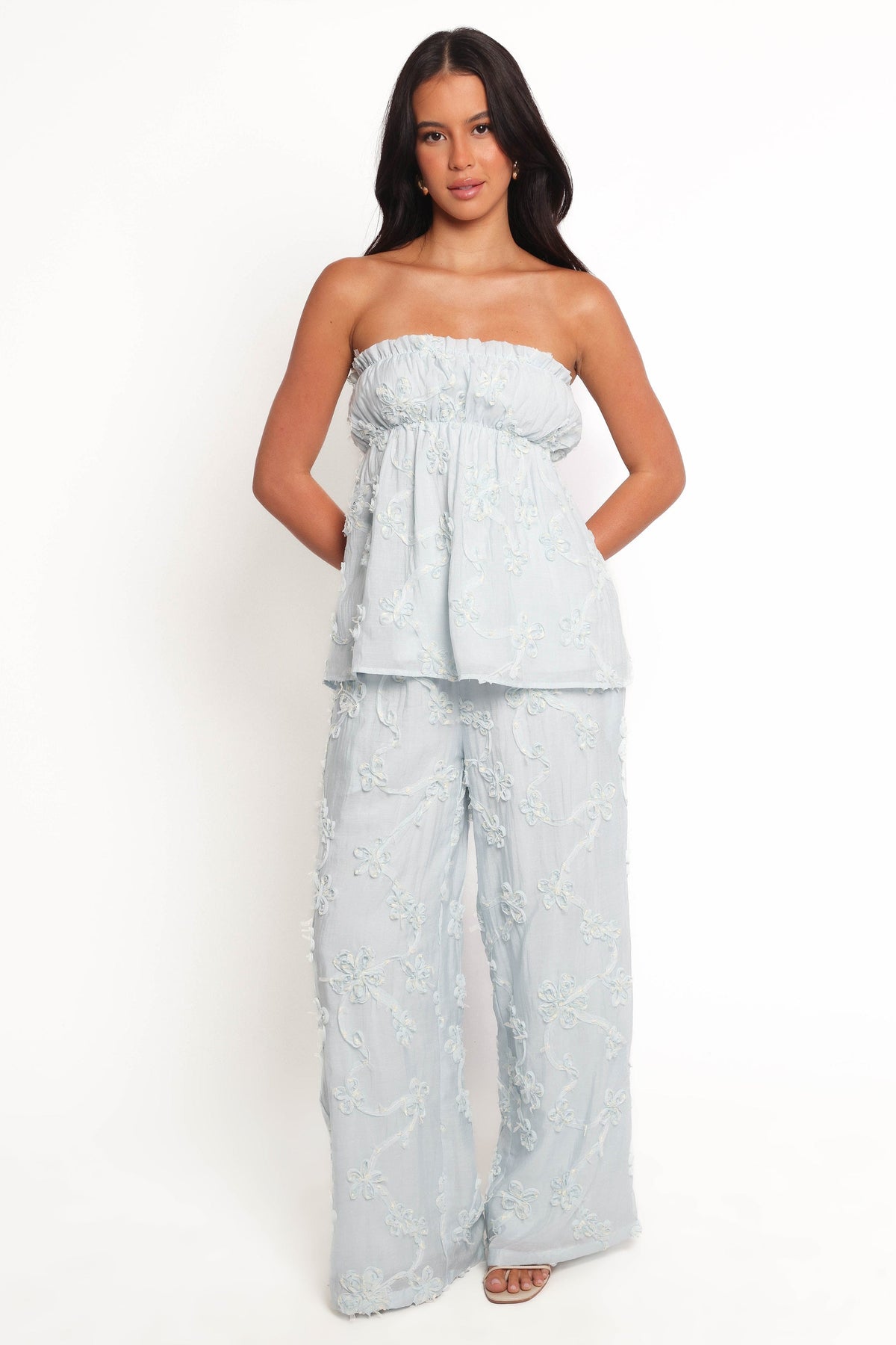 Robin Strapless Top in Pale Blue – view 3 of 8