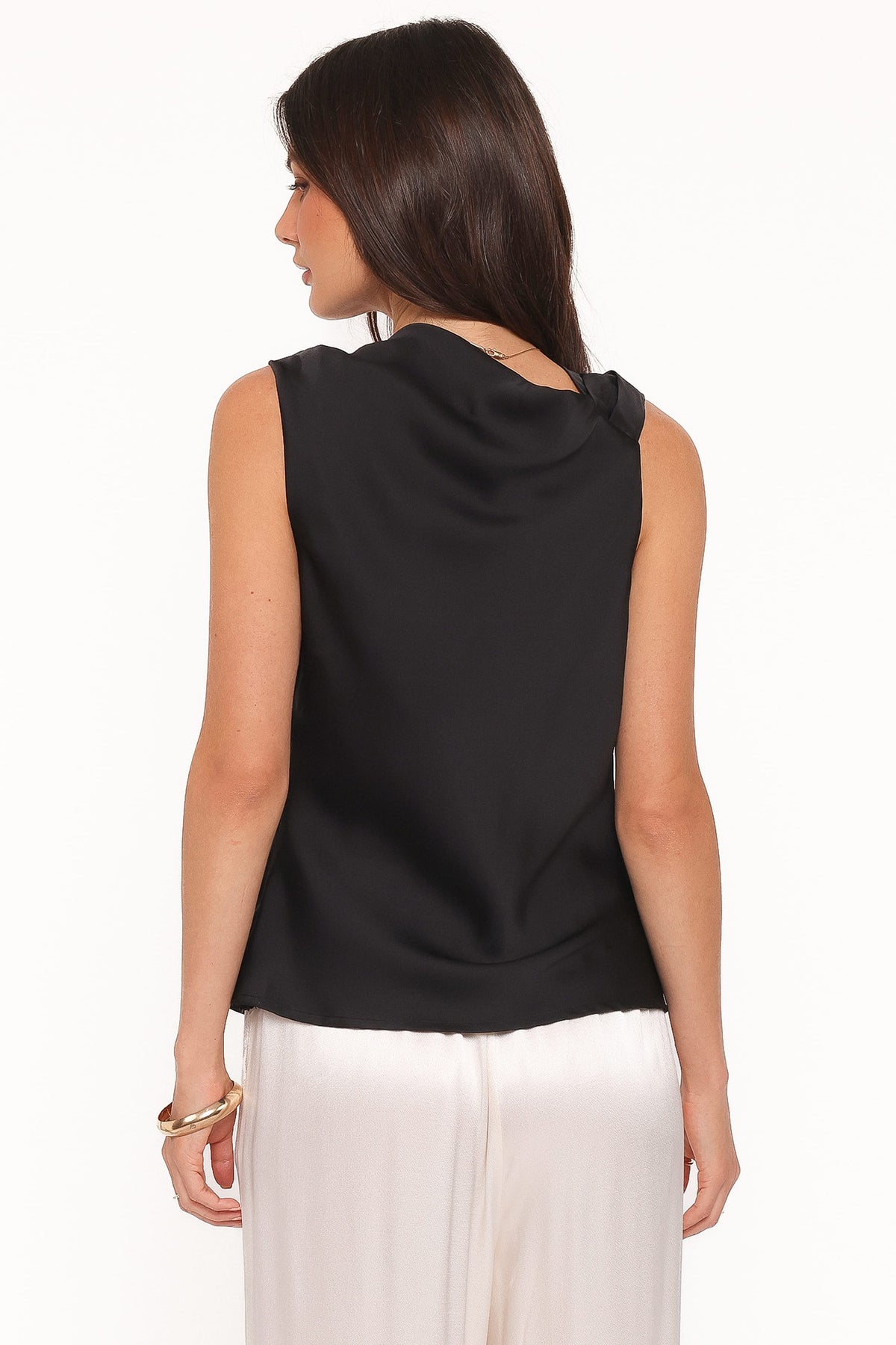Serena Cowl Neck Top in Black – view 4 of 6