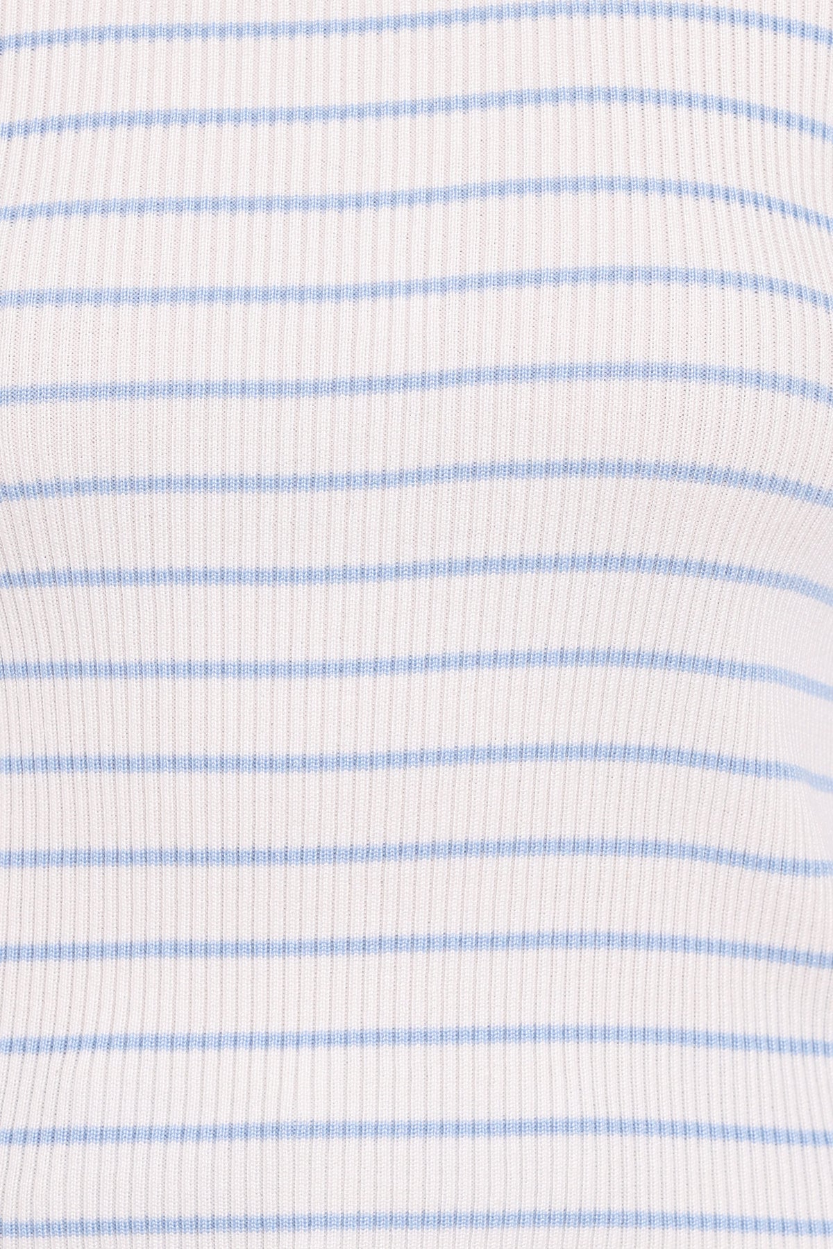 Stacie Ribbed Knit Top in Light Blue Stripe – view 5 of 5