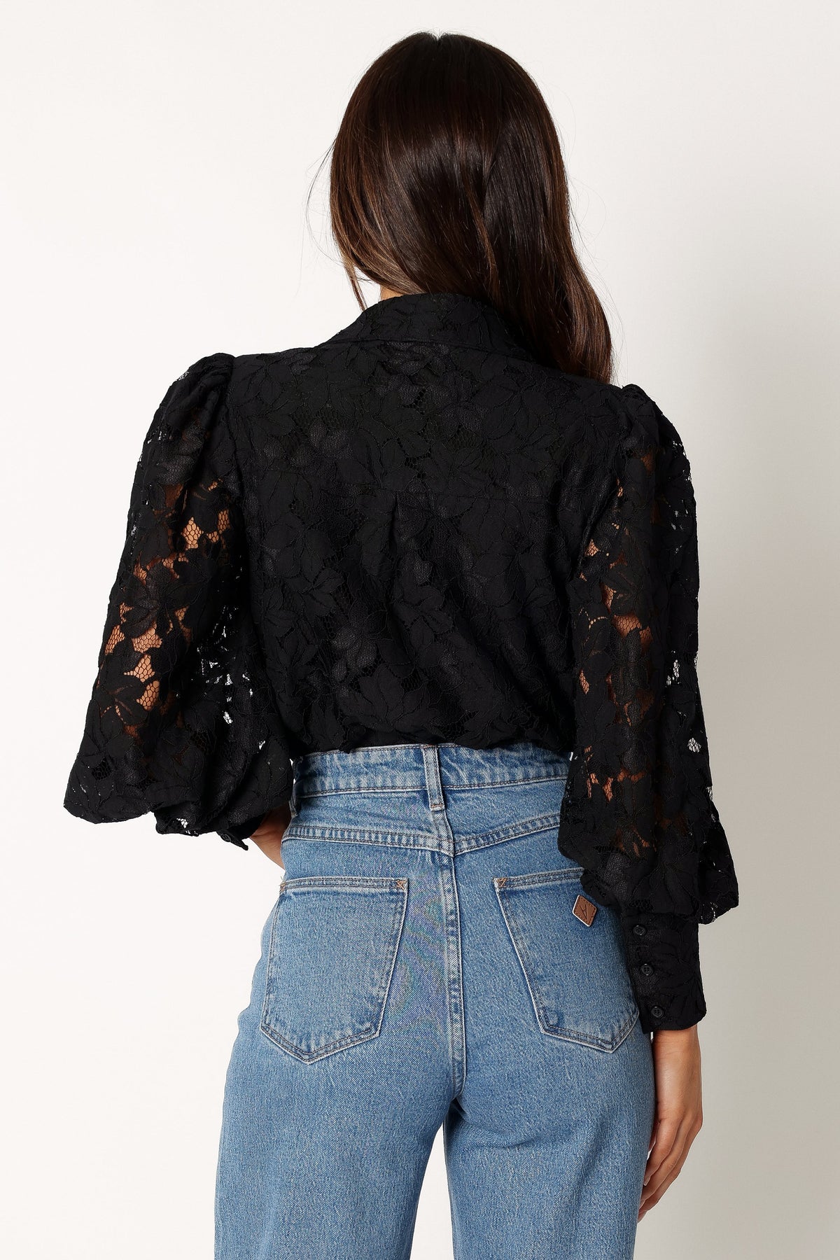 Tadeo Lace Shirt in Black – view 5 of 10