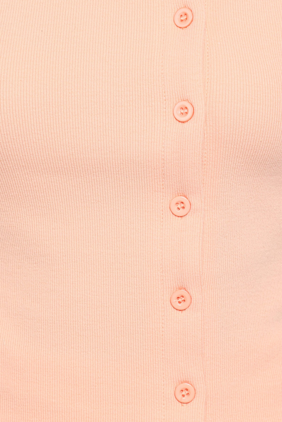 Tatum Asymmetrical Knit Top in Coral – view 7 of 8