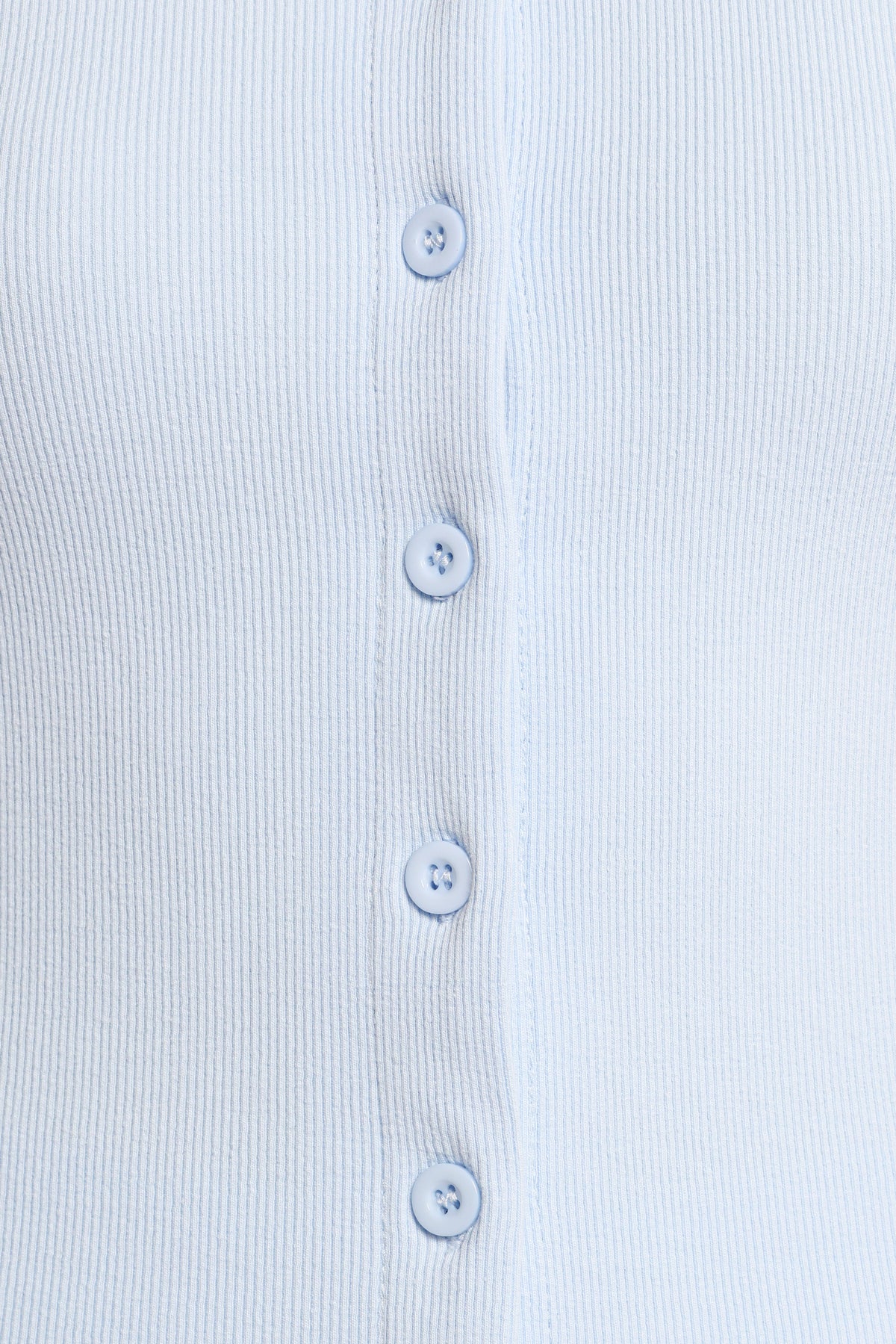Tylarah Short Sleeve Cardigan Top in Light Blue – view 9 of 9