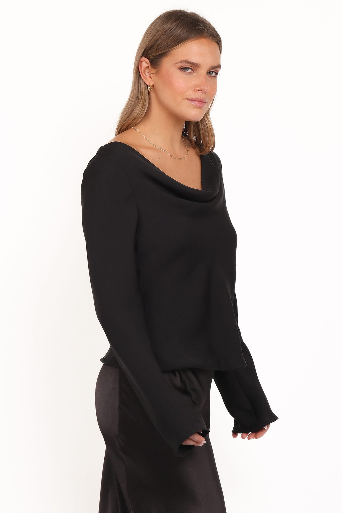 Vinita Long Sleeve Top in Black – view 3 of 6