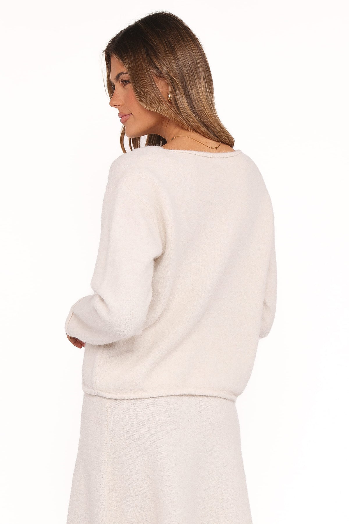 Willis Knitted Top in Cream – view 4 of 7