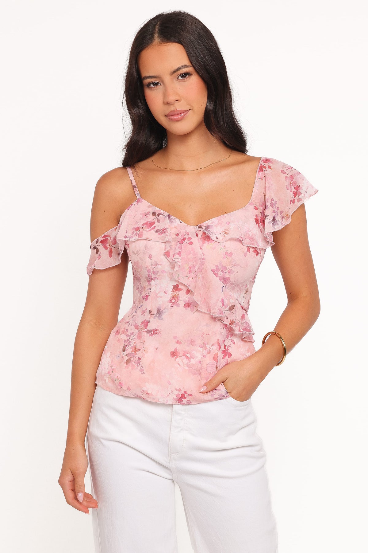 Xandra Blouse in Pink Floral – view 2 of 9