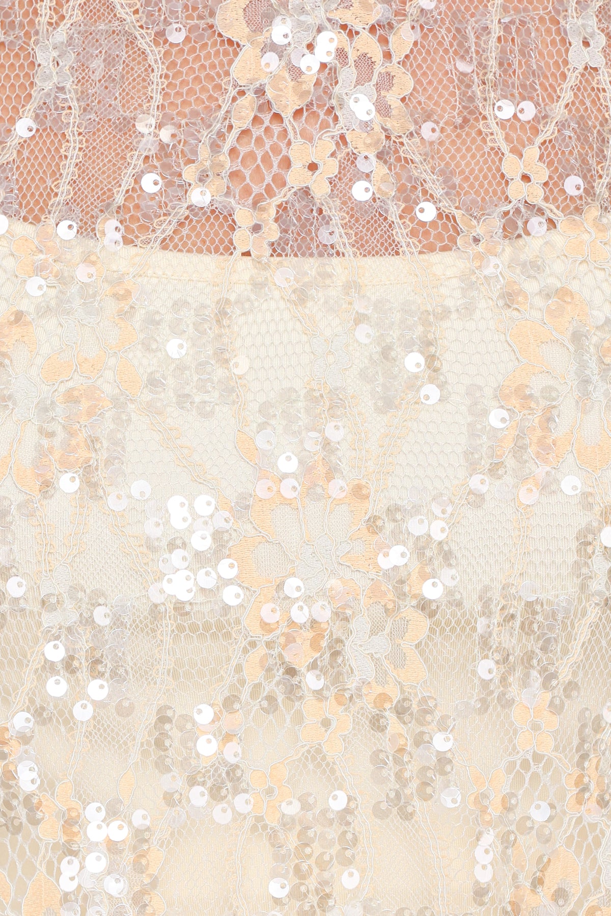 Yonder Sheer Lace Tee Top in Pale Yellow – view 8 of 9