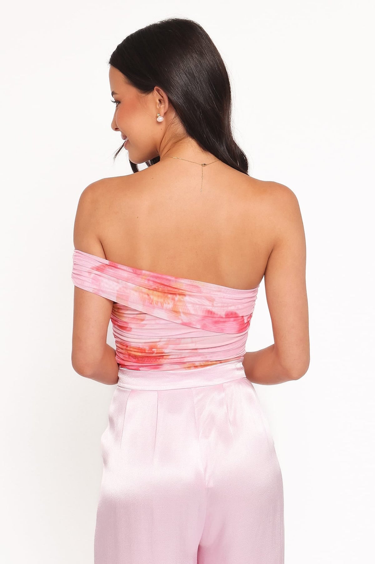 Zachary One Shoulder Top in Pink – view 5 of 8