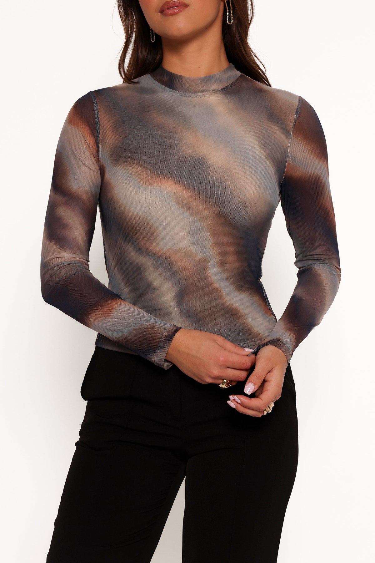 Zallocco Long Sleeve Top in Ombre Stripe – view 8 of 10