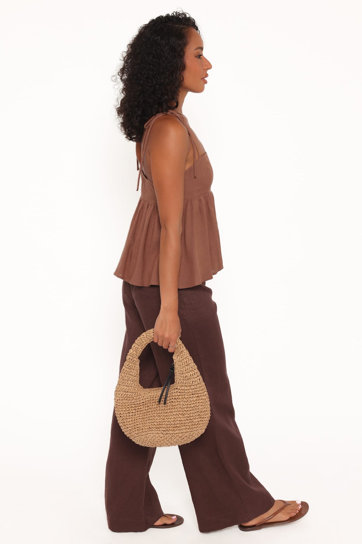 Zephyra Baby Doll Top in Brown – view 6 of 7