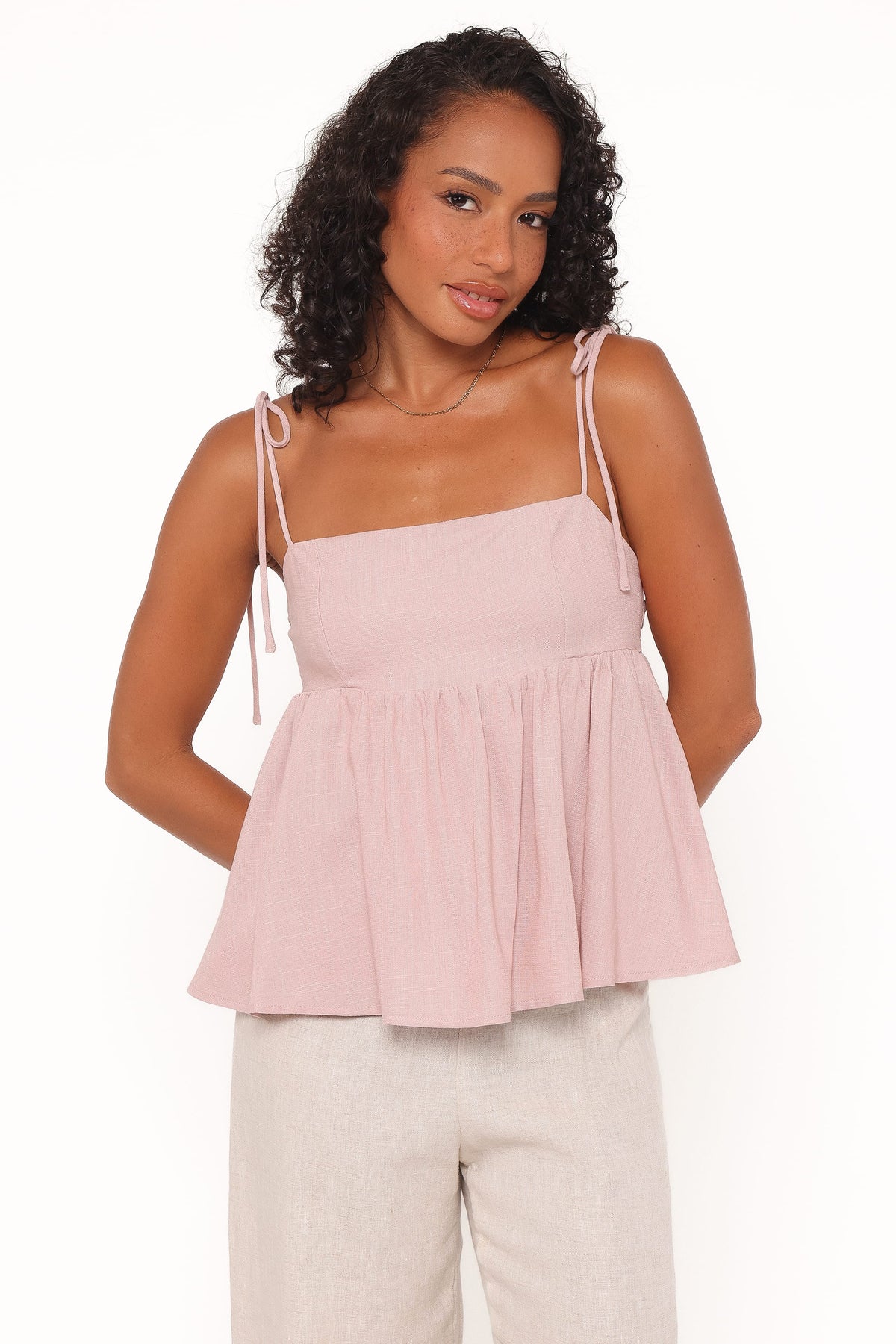 Zephyra Baby Doll Top in Pale Pink – view 1 of 6