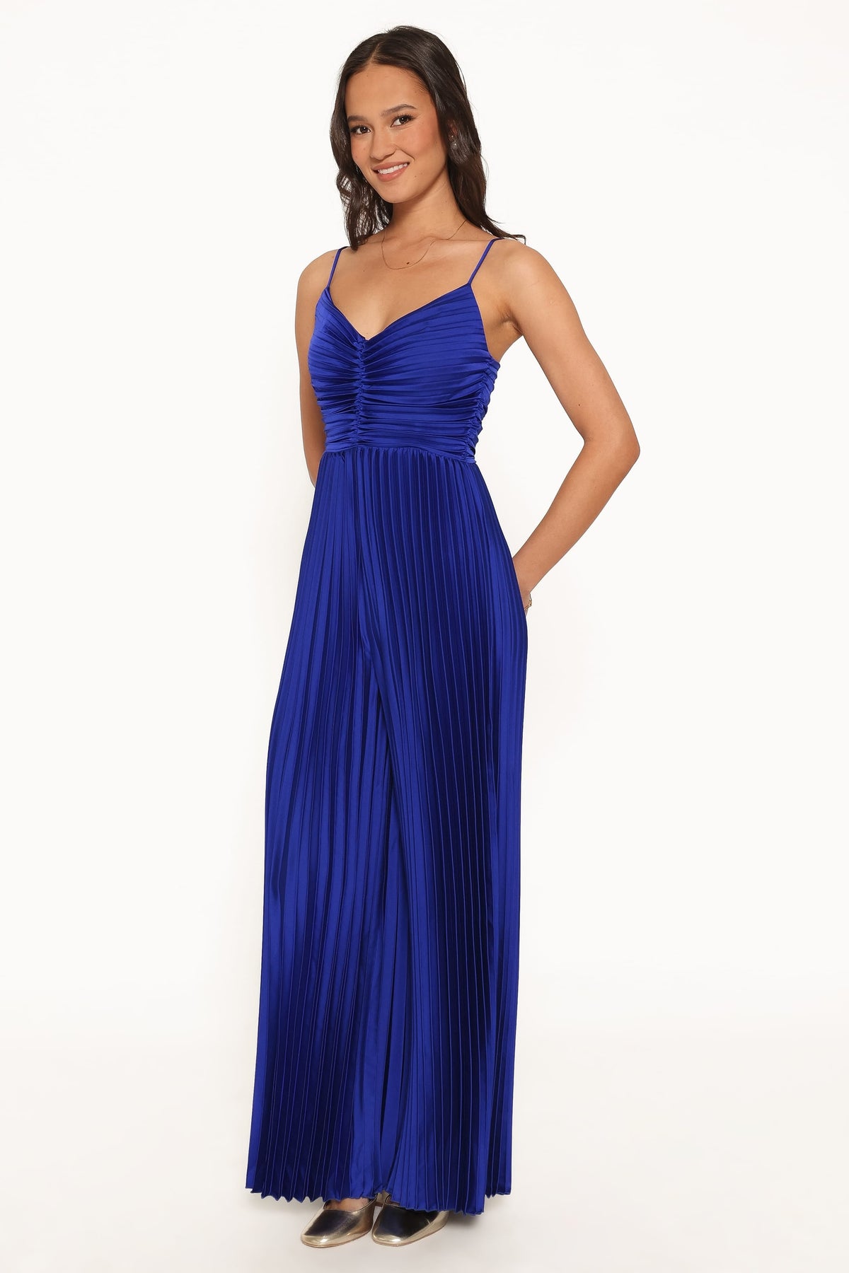 Angelique Pleated Jumpsuit in Royal Blue – view 4 of 6