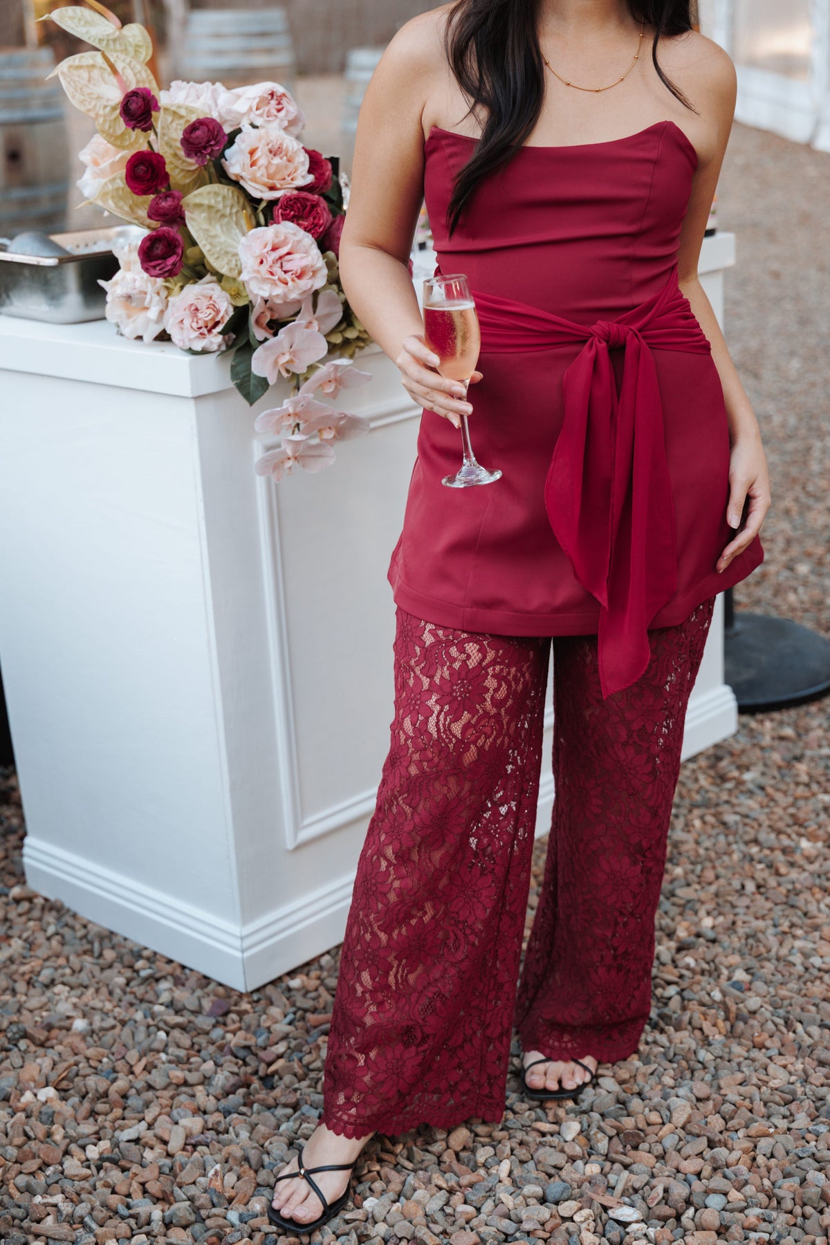 Athena Jumpsuit in Sangria Red – view 7 of 7