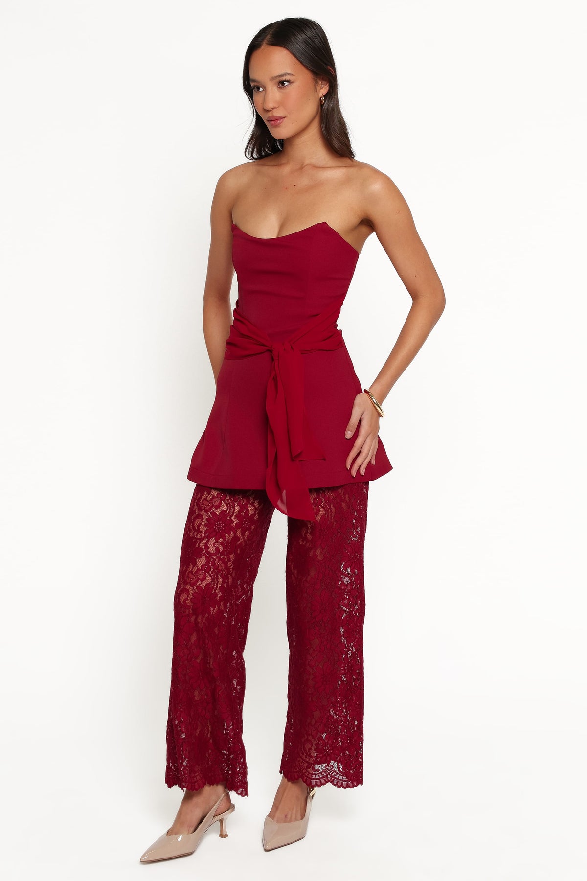 Athena Jumpsuit in Sangria Red – view 4 of 7