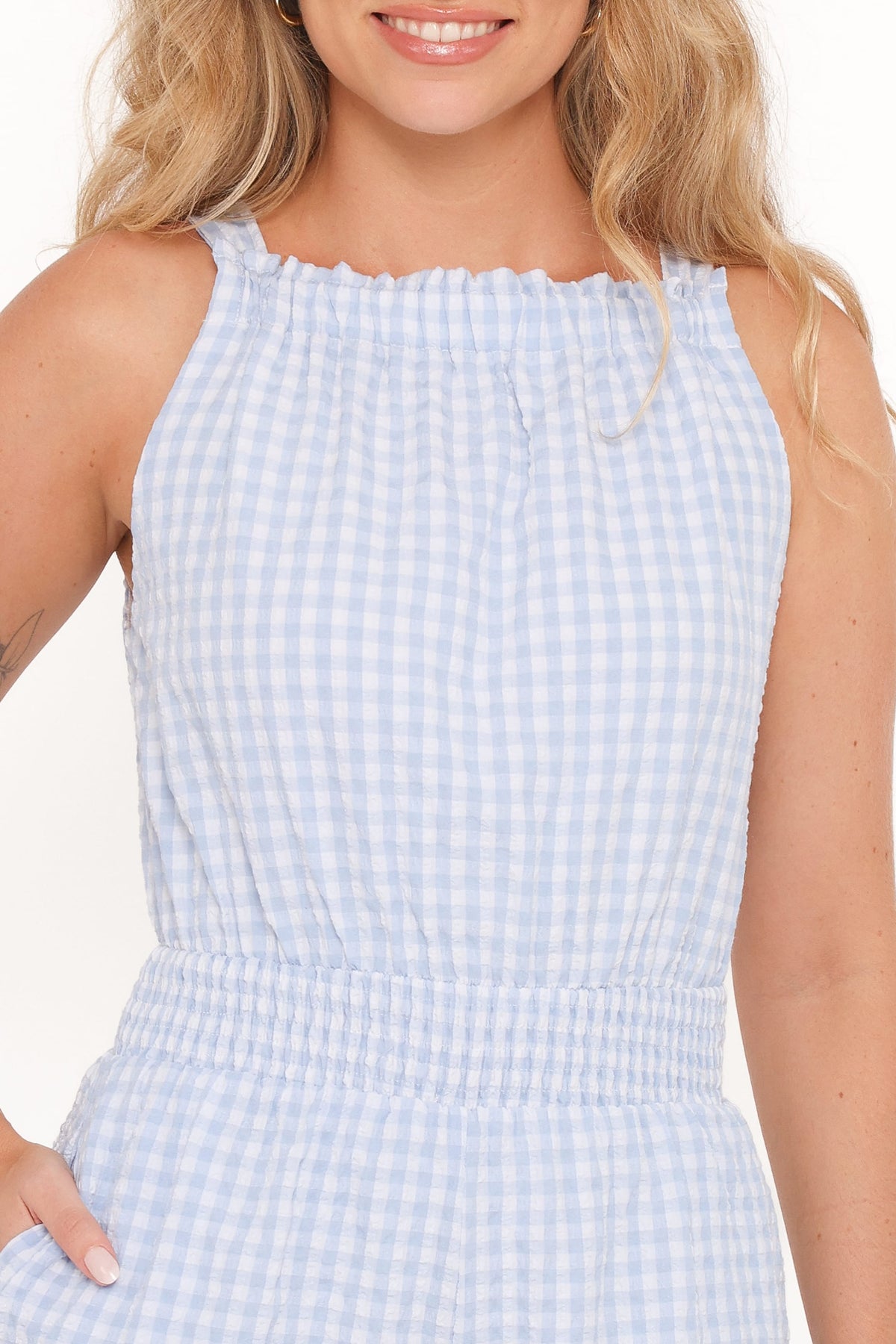 Felicity Romper in Blue Gingham – view 3 of 8