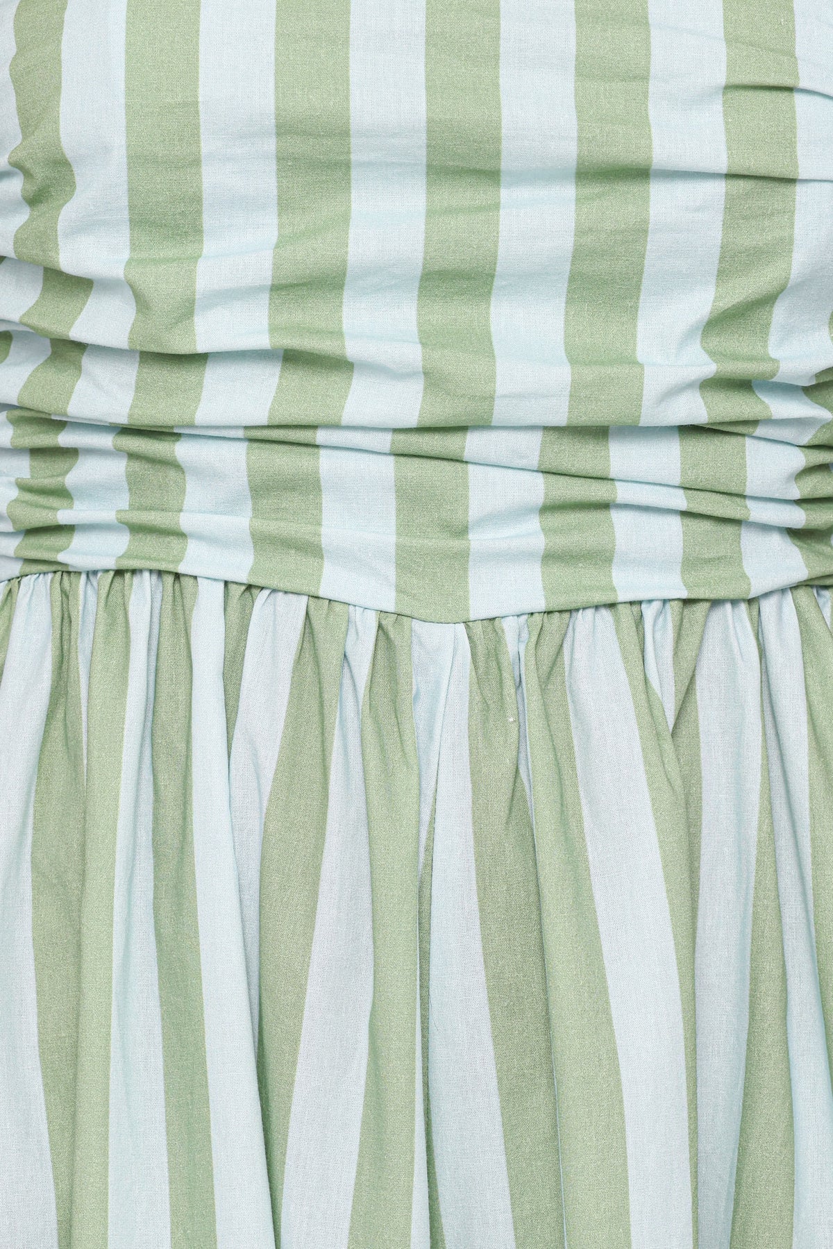 Paige Strapless Jumpsuit in Blue/Green Stripe – view 6 of 7