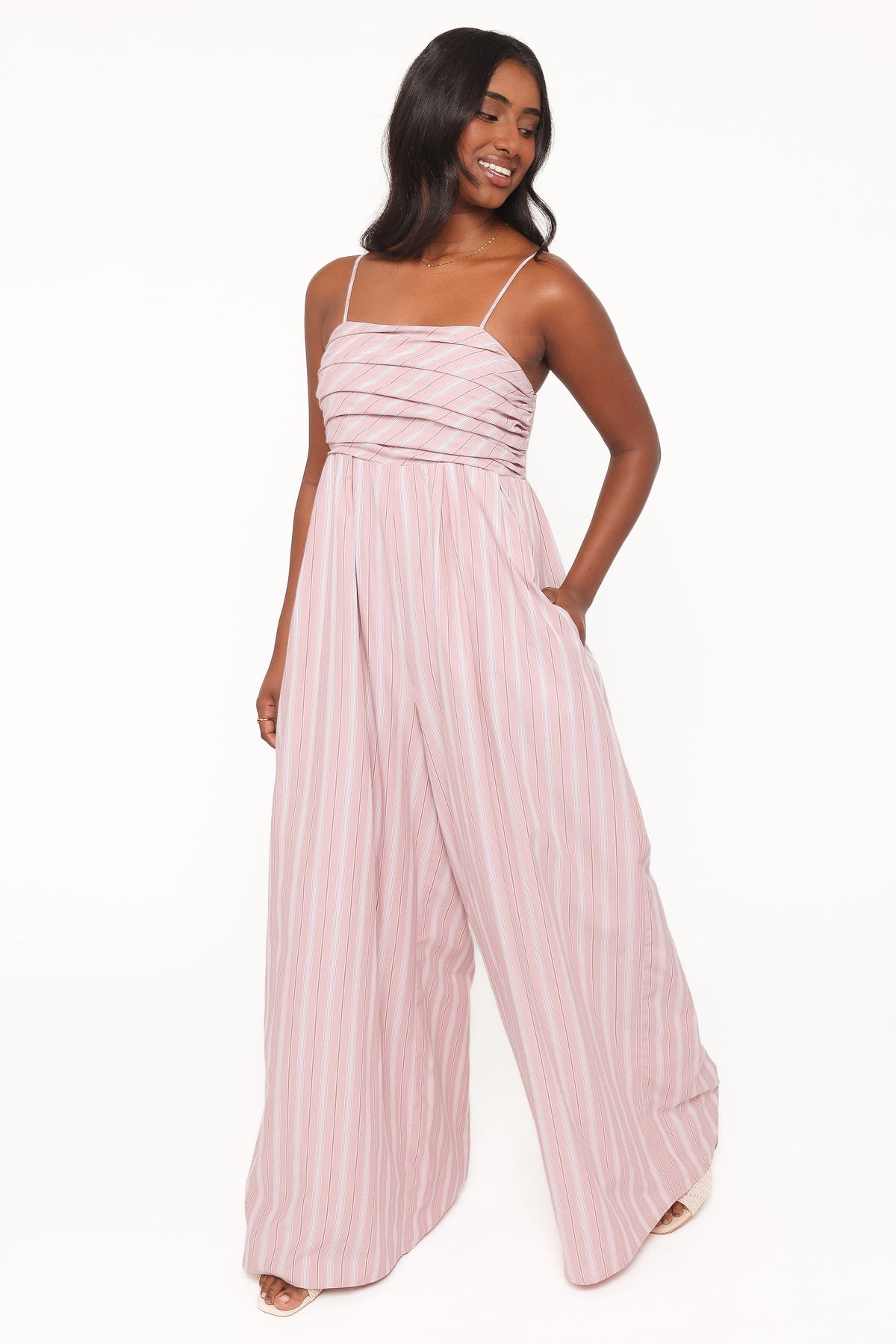 Pricilla Jumpsuit in Pink Stripe – view 3 of 6
