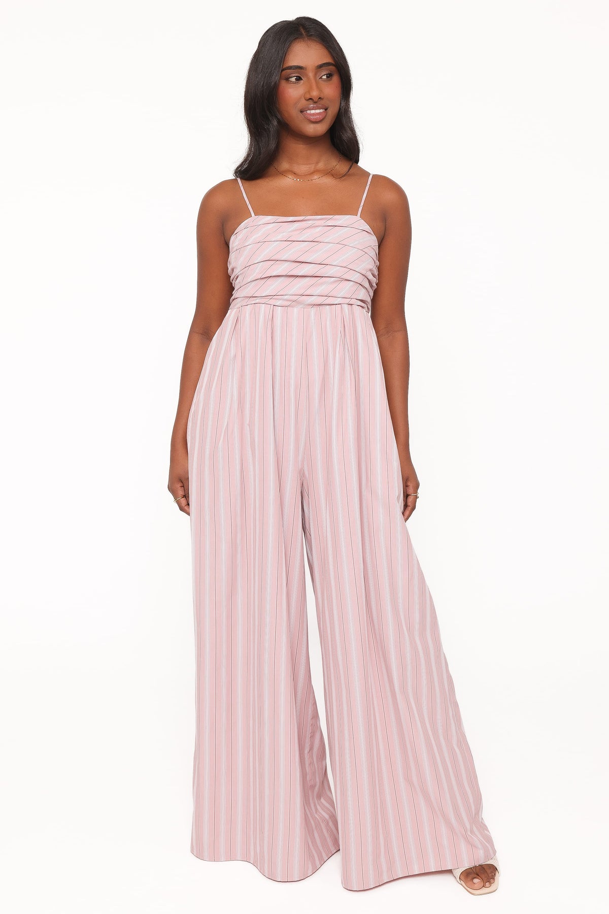 Pricilla Jumpsuit in Pink Stripe – view 1 of 6