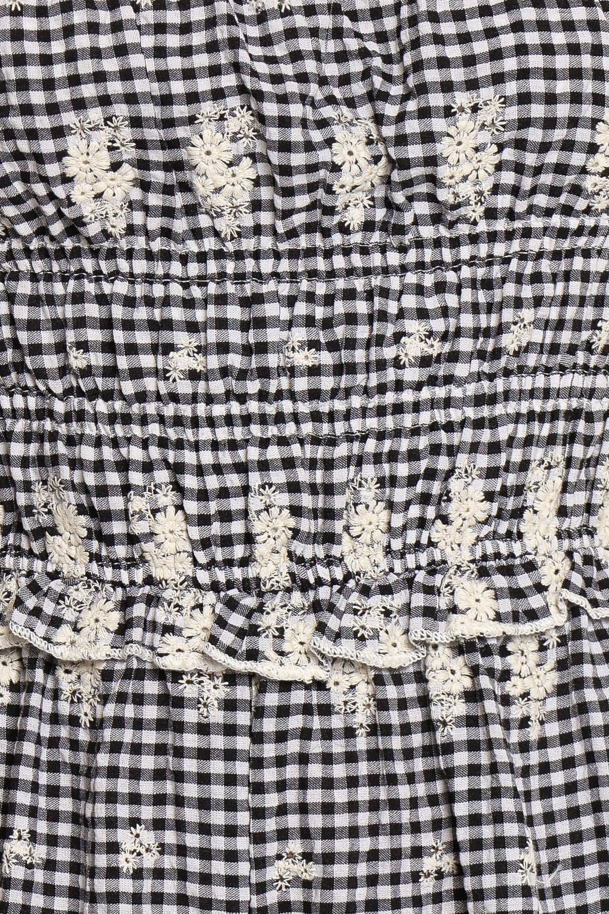Yulissa Strapless Jumpsuit in Black Gingham Broderie – view 6 of 7