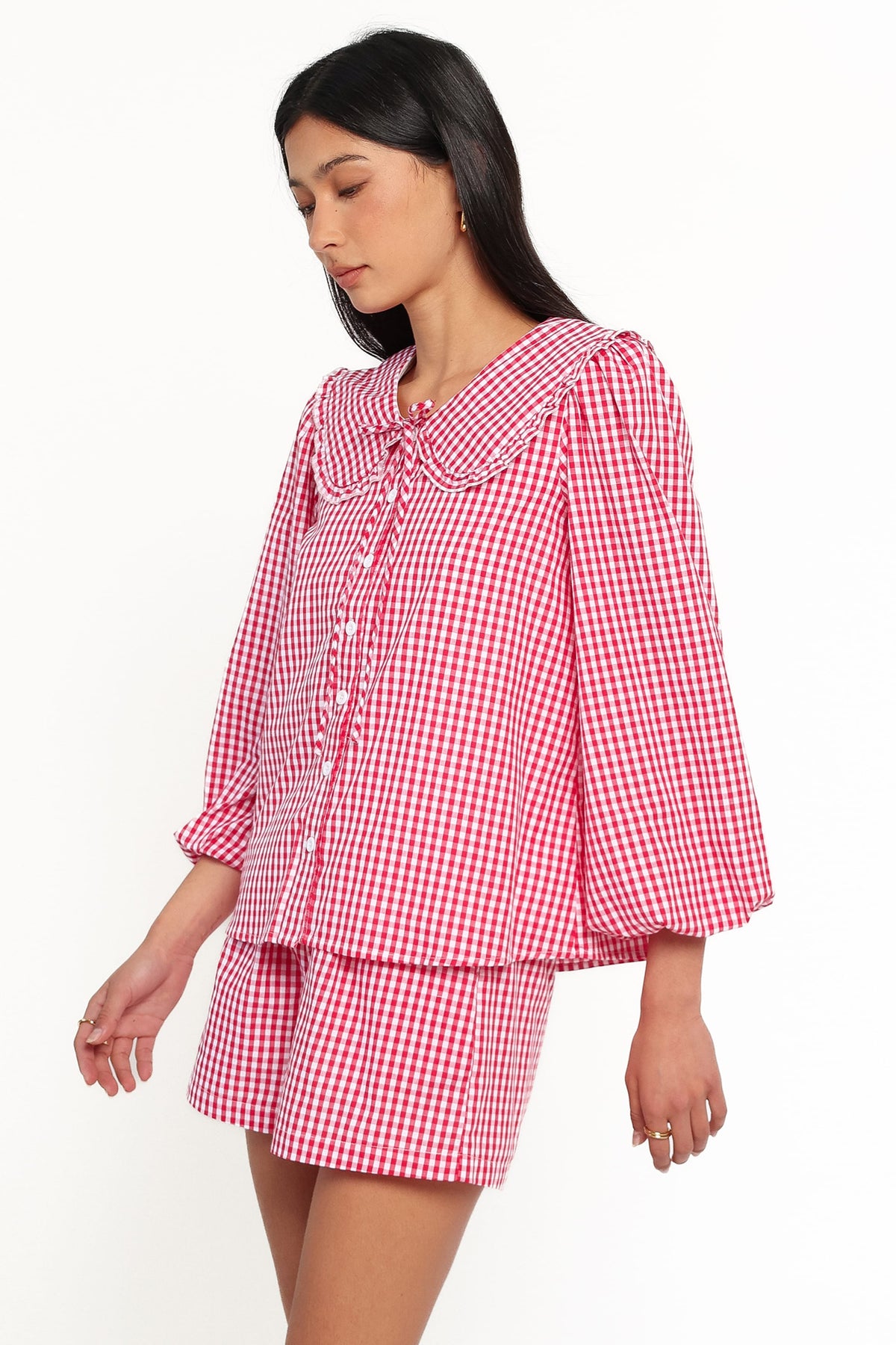 Angela Short Set in Red Gingham – view 3 of 7