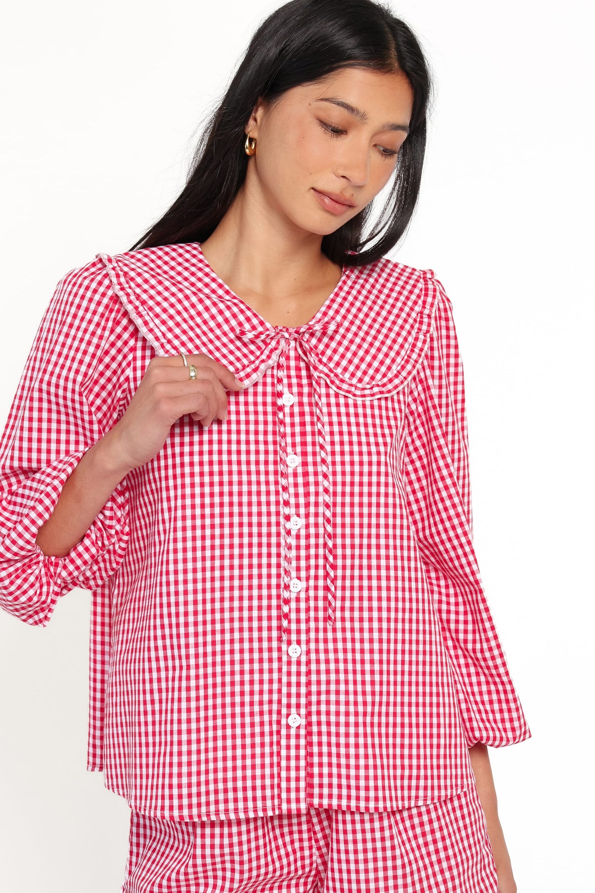 Angela Short Set in Red Gingham – view 2 of 7