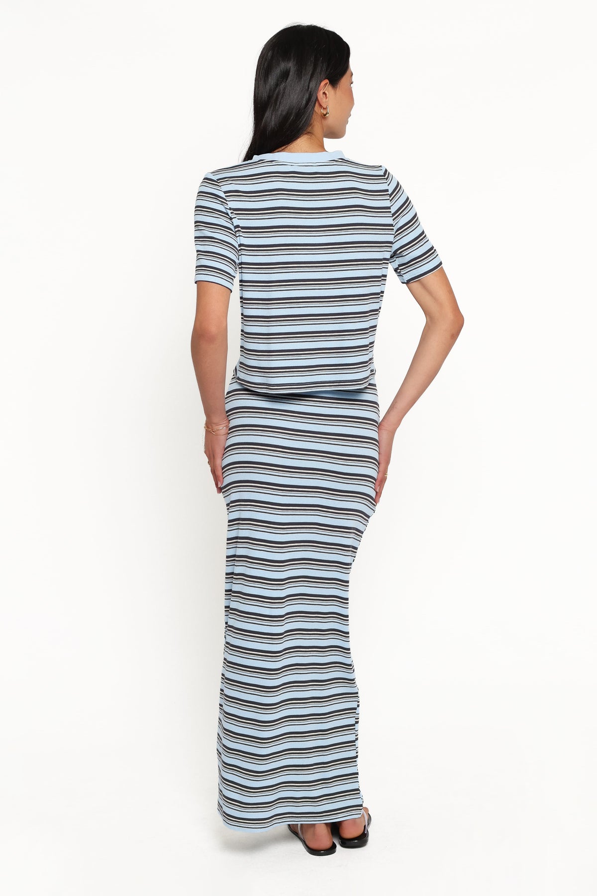 Bene Tee Skirt Set in Blue Stripe – view 5 of 7
