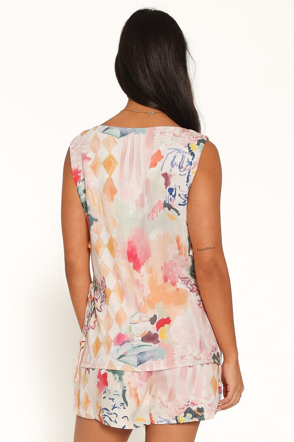 Bydee Short Set in Pink Watercolor – view 4 of 8
