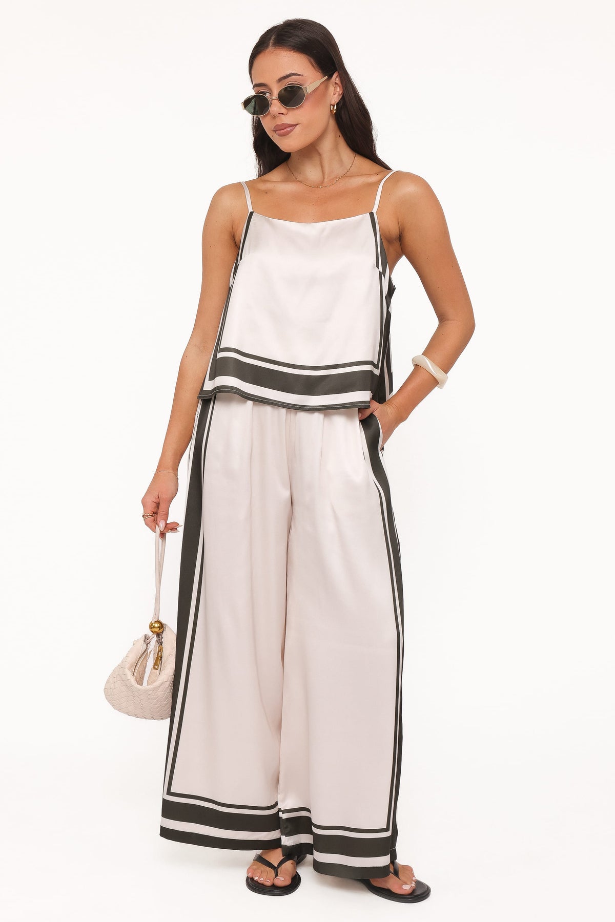 Caelia Pant Set in Beige Olive – view 1 of 7