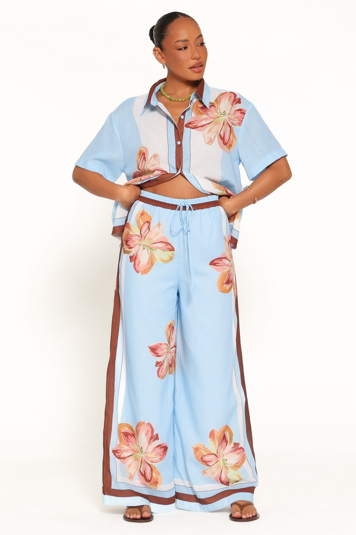 Fawn Pant Set in Brown Floral – view 6 of 7