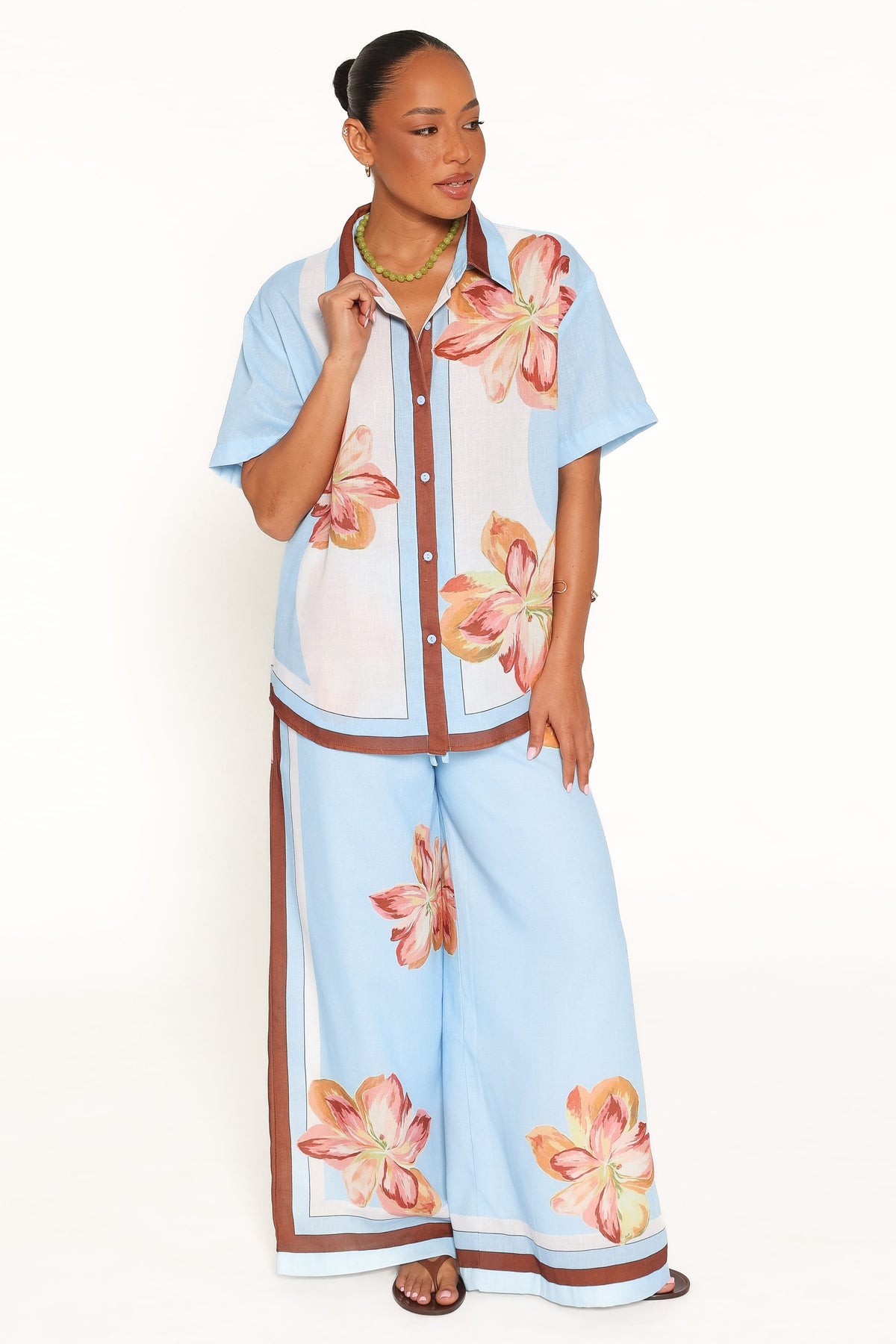 Fawn Pant Set in Brown Floral – view 5 of 7