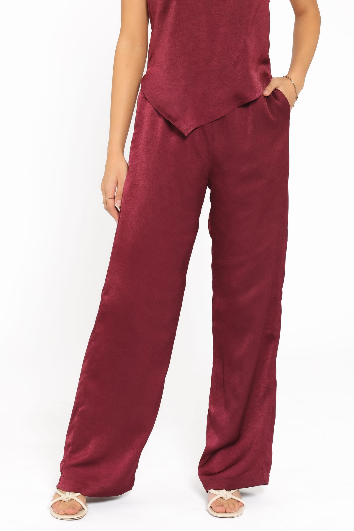 Lira Pant Set in Dark Cherry – view 6 of 7