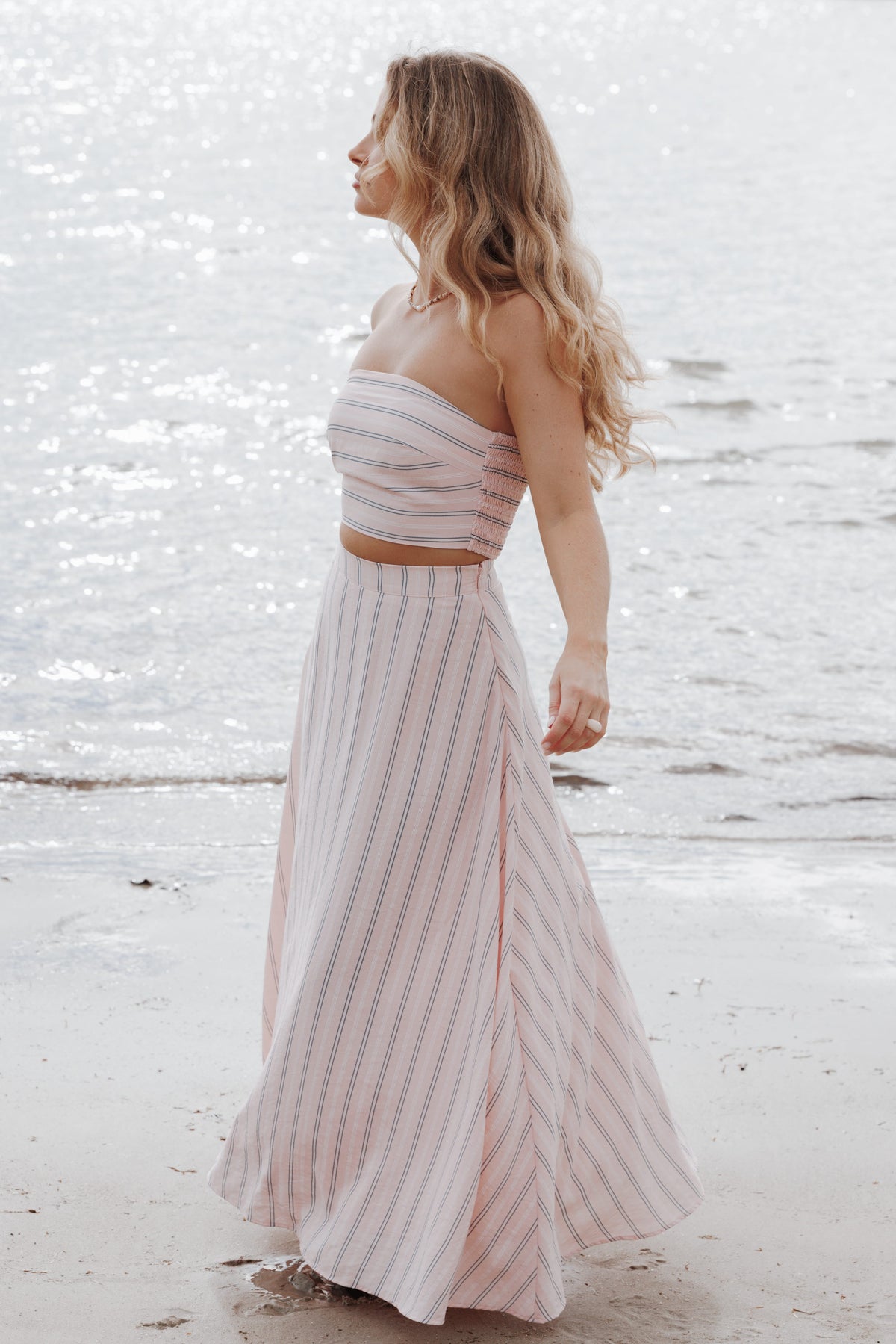 Serafina Two Piece Set in Pink/Blue Stripe – view 8 of 8