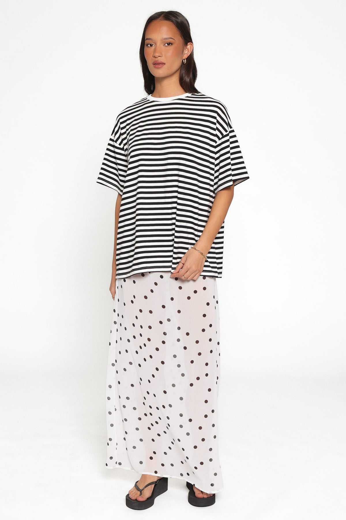 Tammi Skirt Set in White Black – view 6 of 8