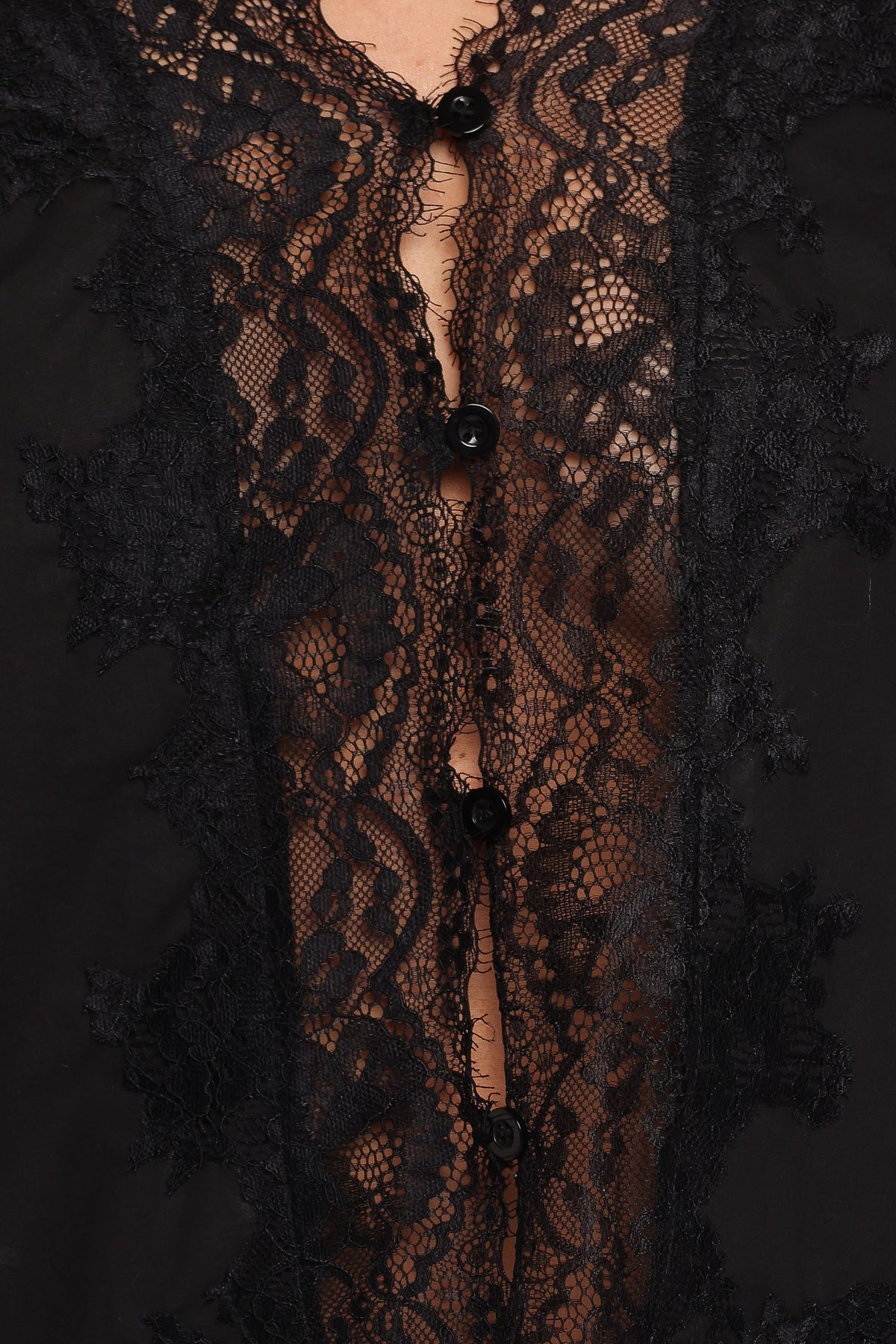 Bilson Lace Trim Top in Black – view 7 of 7