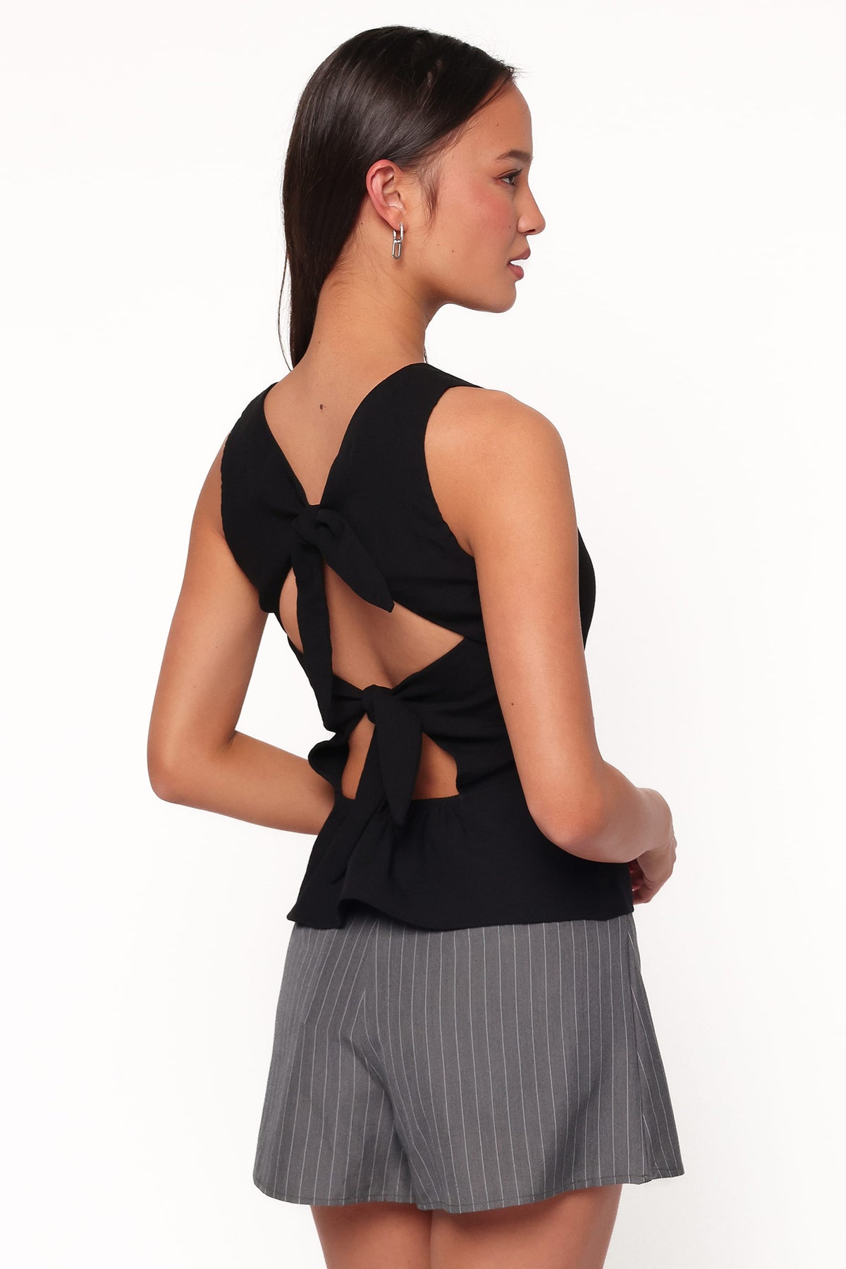 Brynn Tie Back Top in Black – view 4 of 7