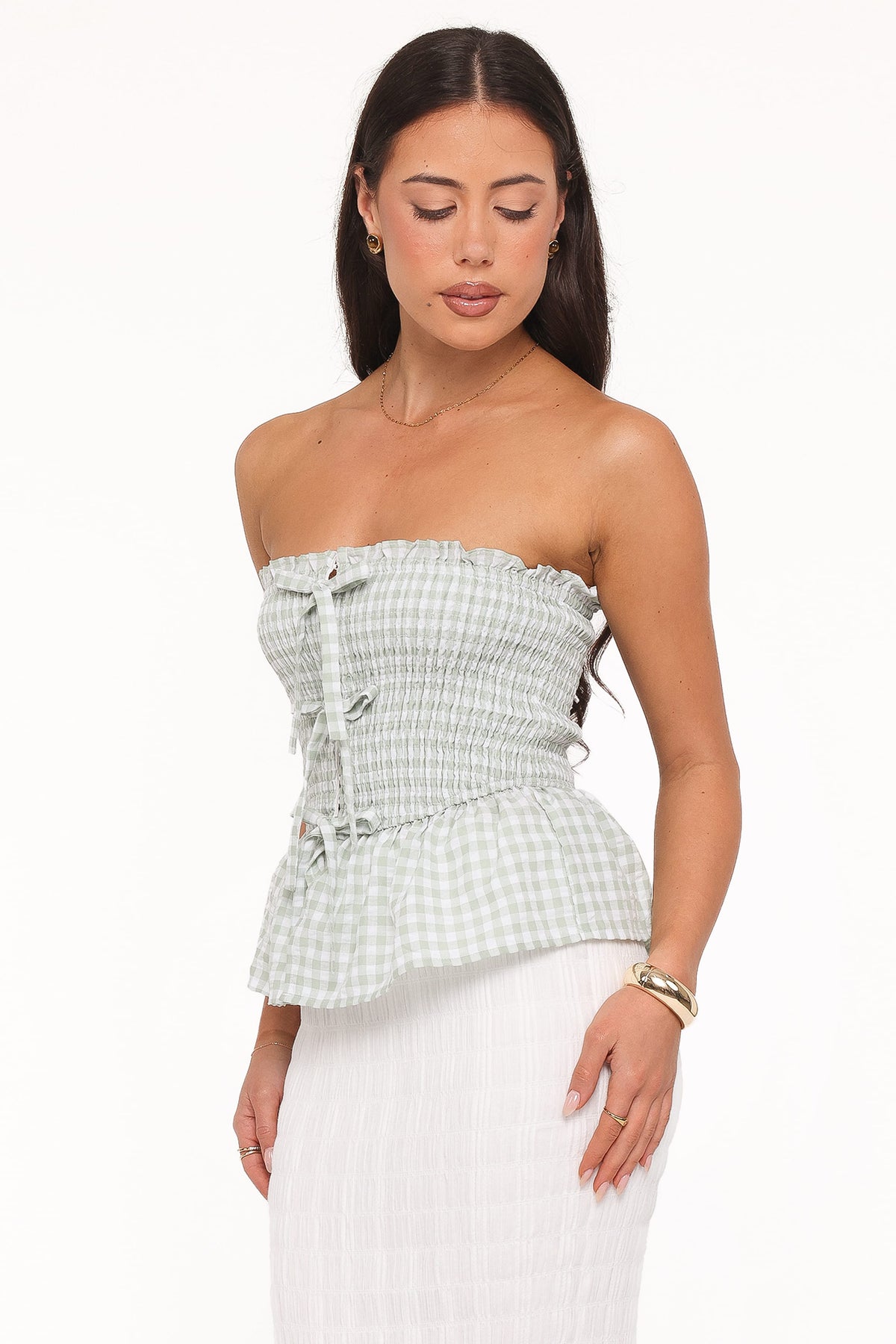 Carina Bow Top in Mint – view 3 of 6