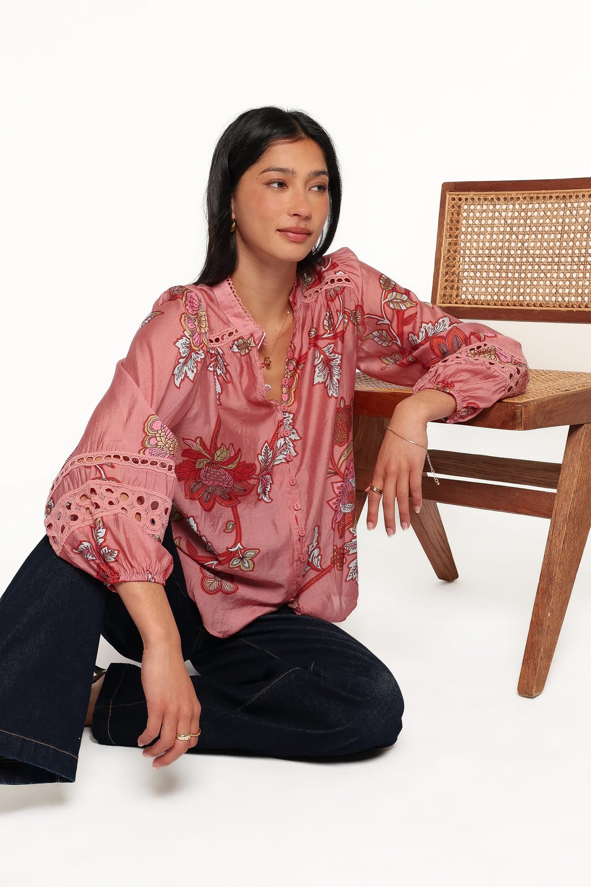 Eugenia Top in Pink Floral – view 1 of 7