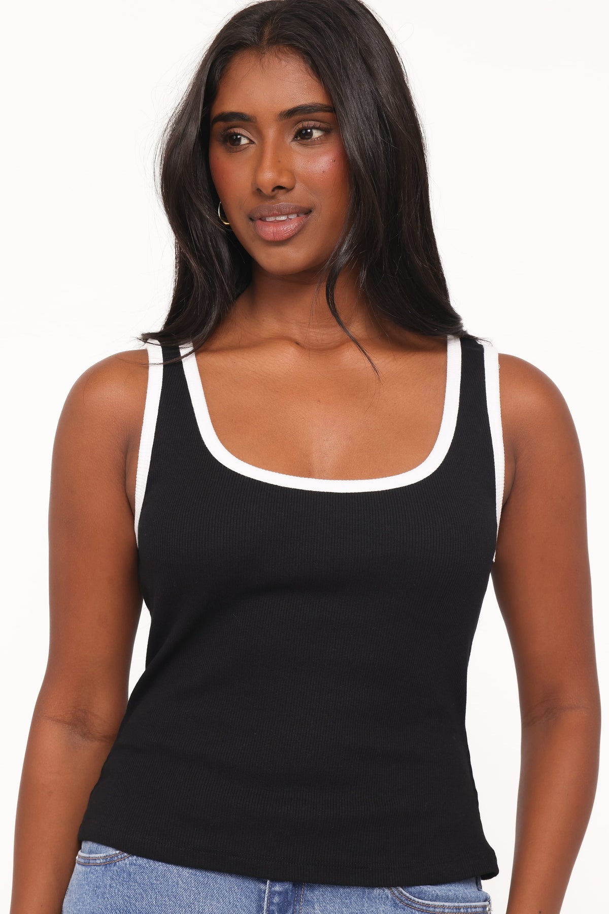 Juanita Knit Top in Black/White – view 1 of 6